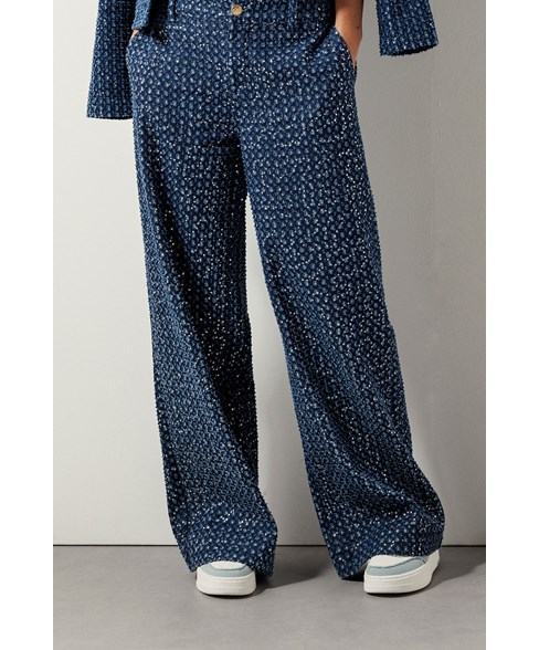 5-Pocket Sequin Denim Trousers 5-Pocket Sequin Denim Trousers