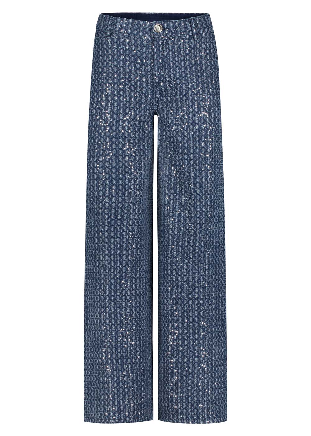 5-Pocket Sequin Denim Trousers 5-Pocket Sequin Denim Trousers