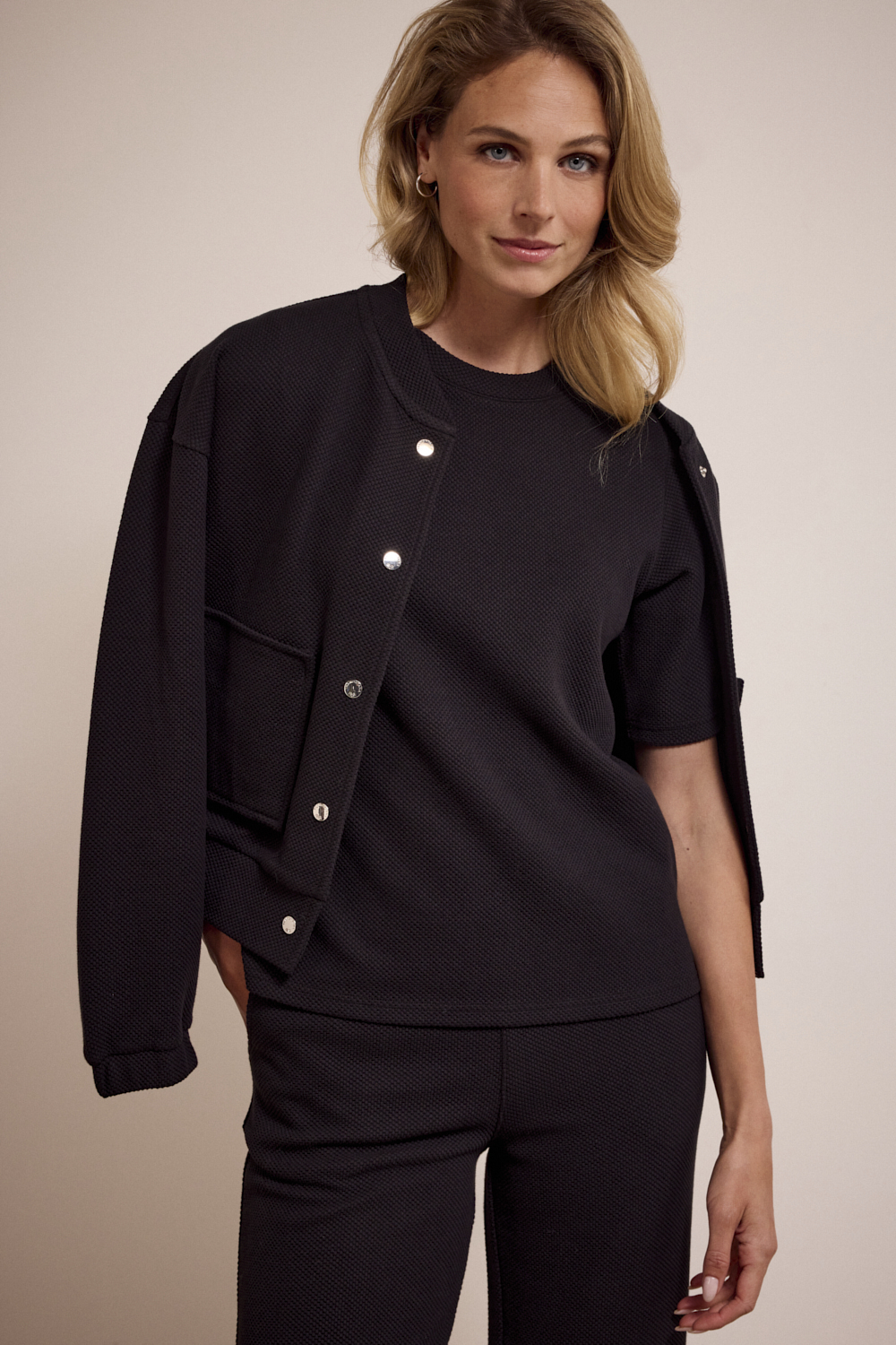 Structured Short-Sleeve Top