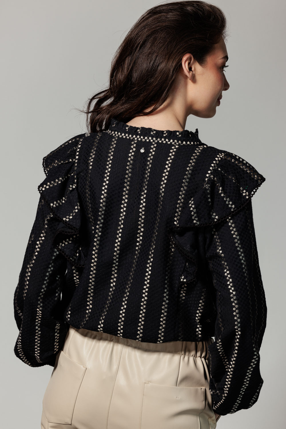 Blouse Dobby Ruffle