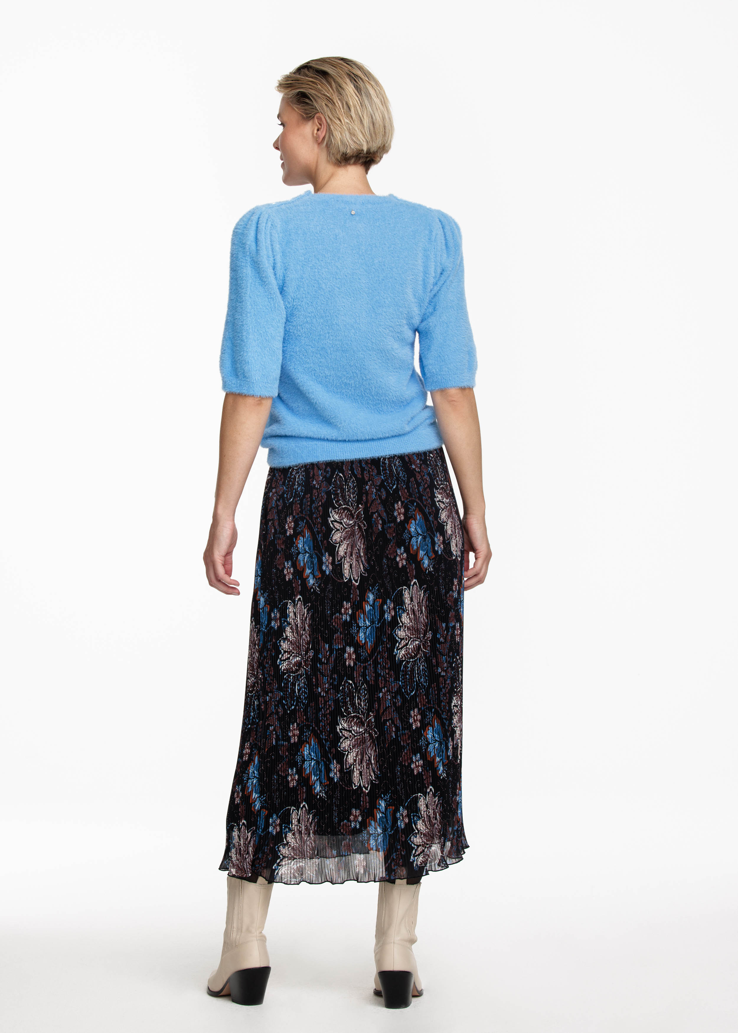 Skirt Plisee Elegant Flower Print