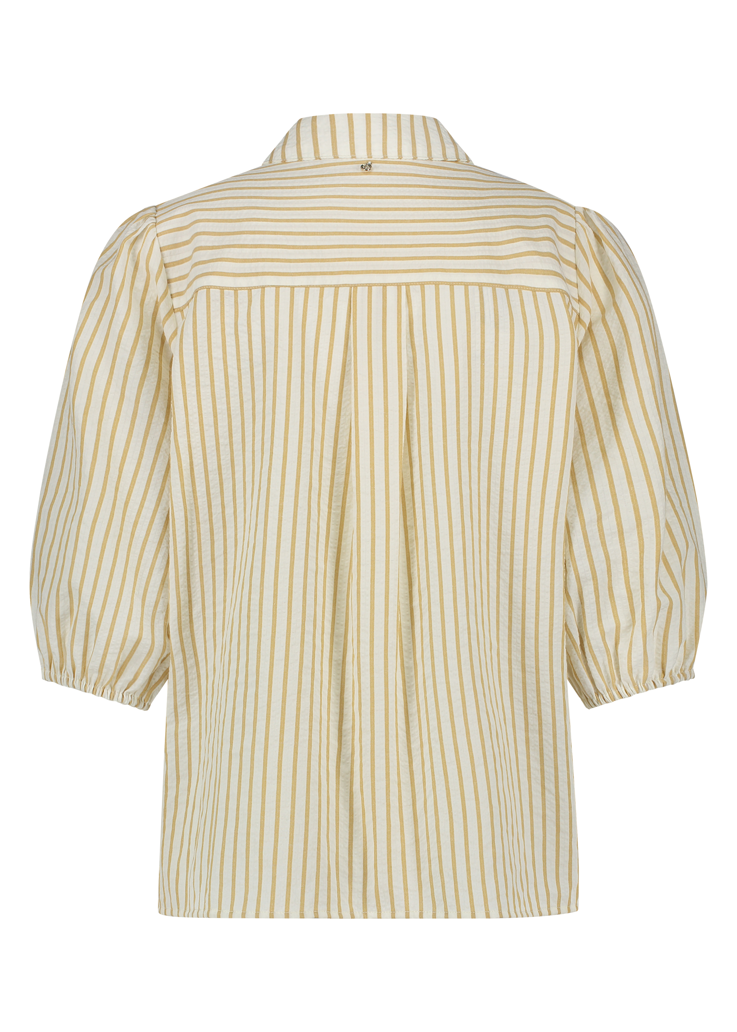 Striped Puff-Sleeved Blouse