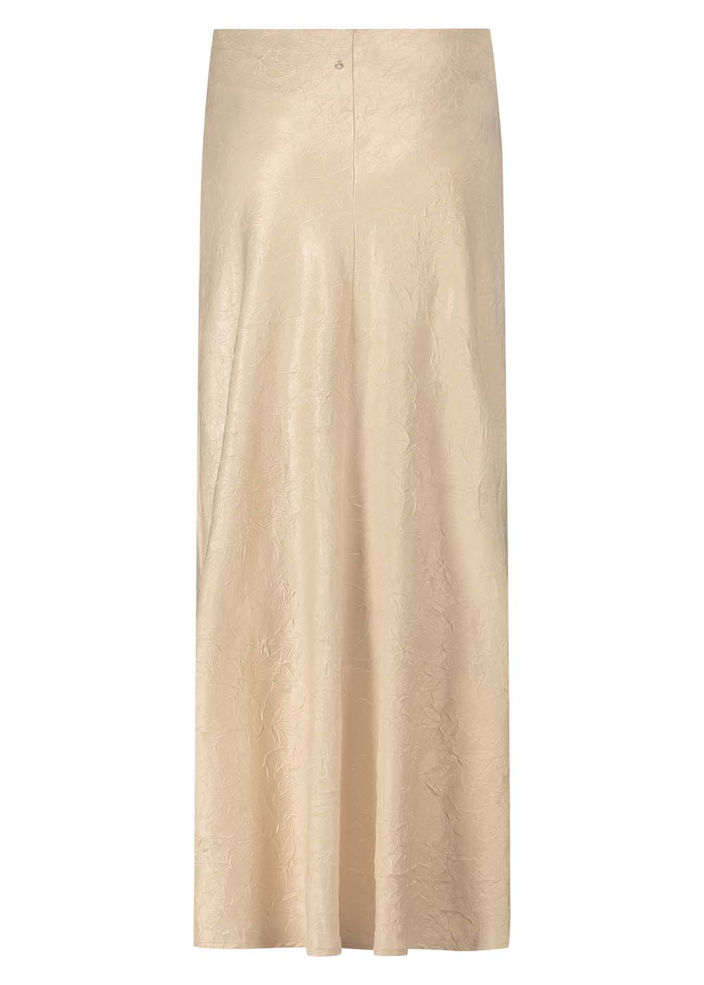 Crinkled Satin Maxi Skirt