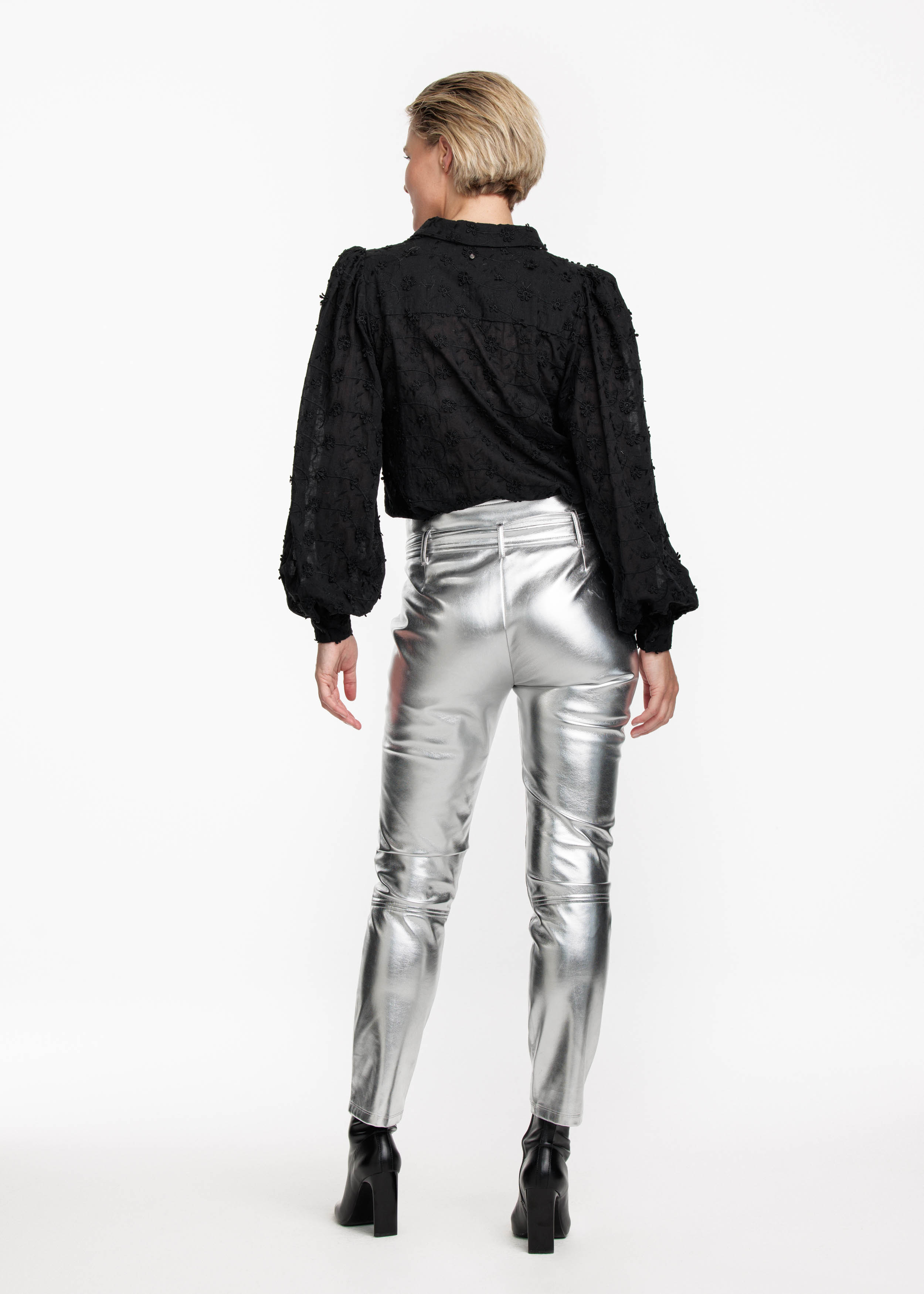 Trousers PU Silver