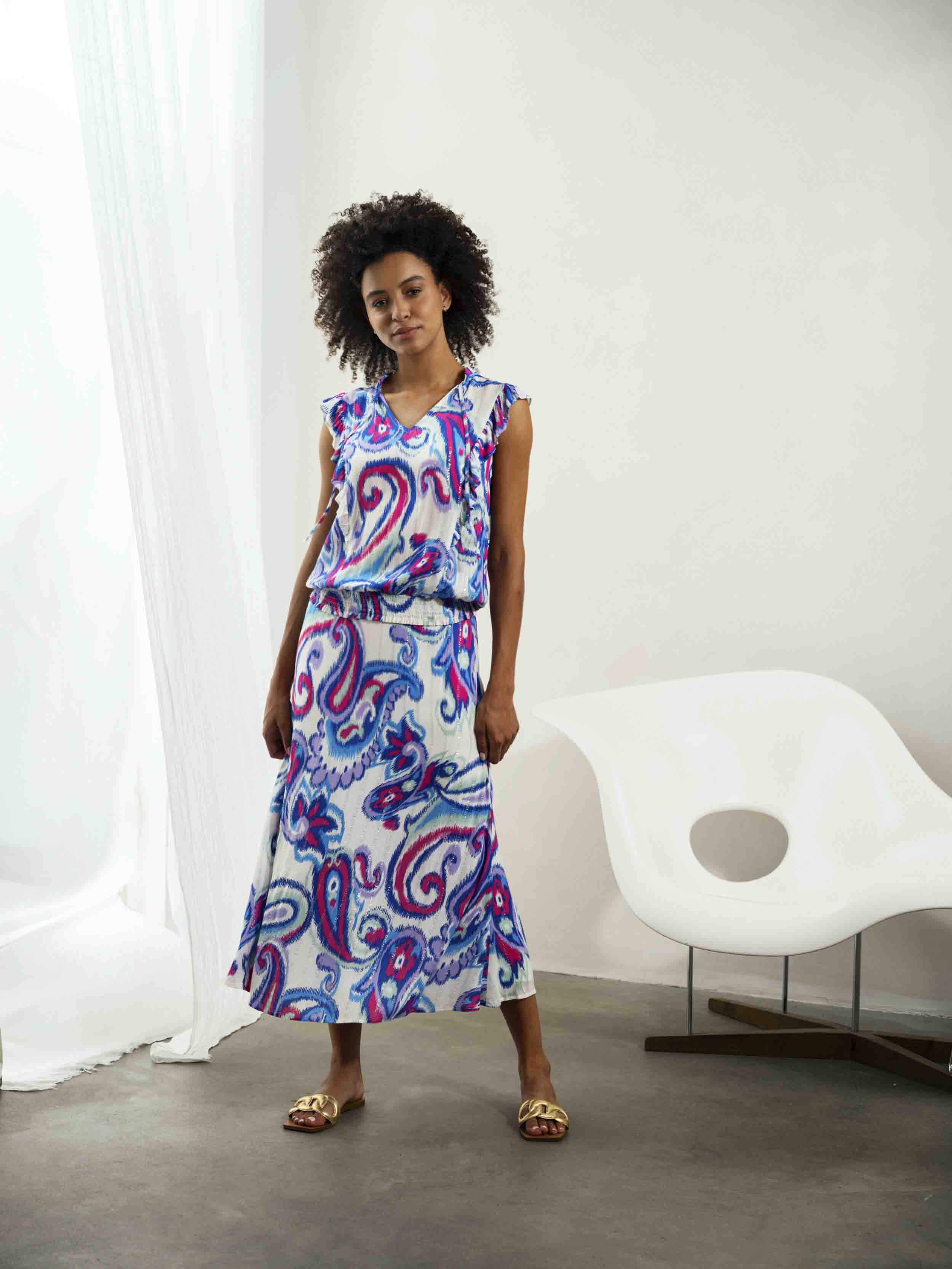 Top Lurex Big Paisley