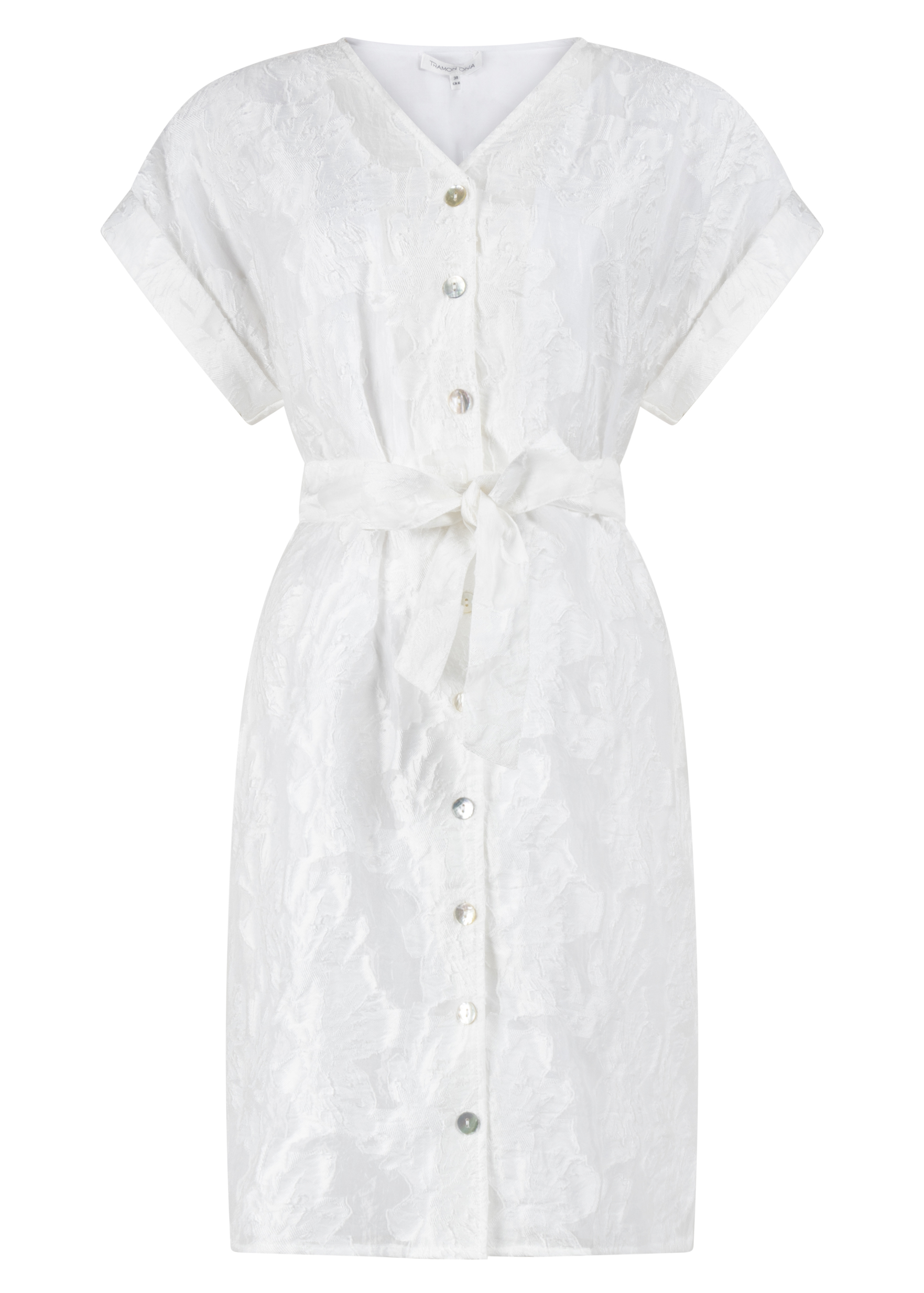 Button-Down V-Neck Dress