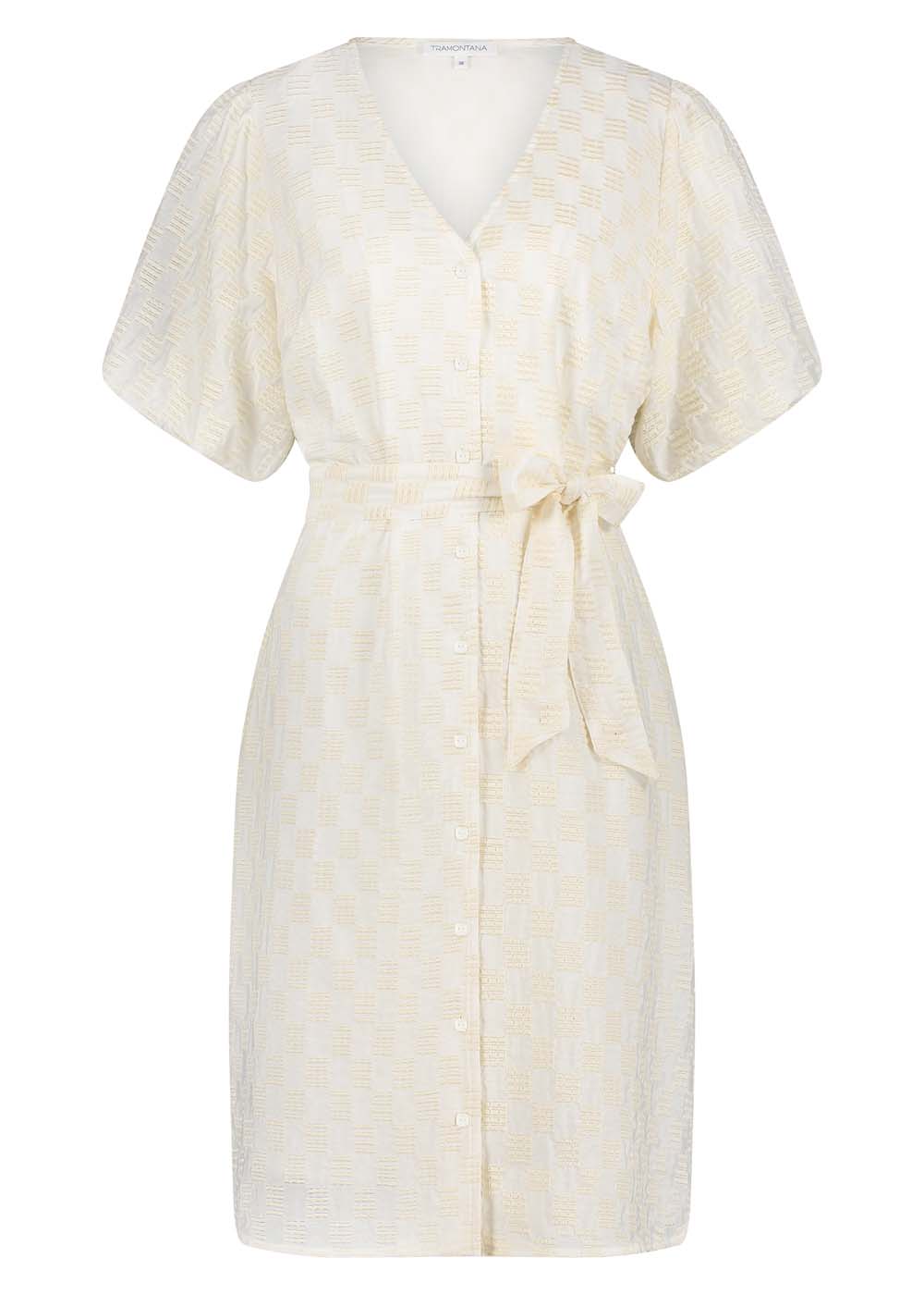 Checked Embroidery Dress