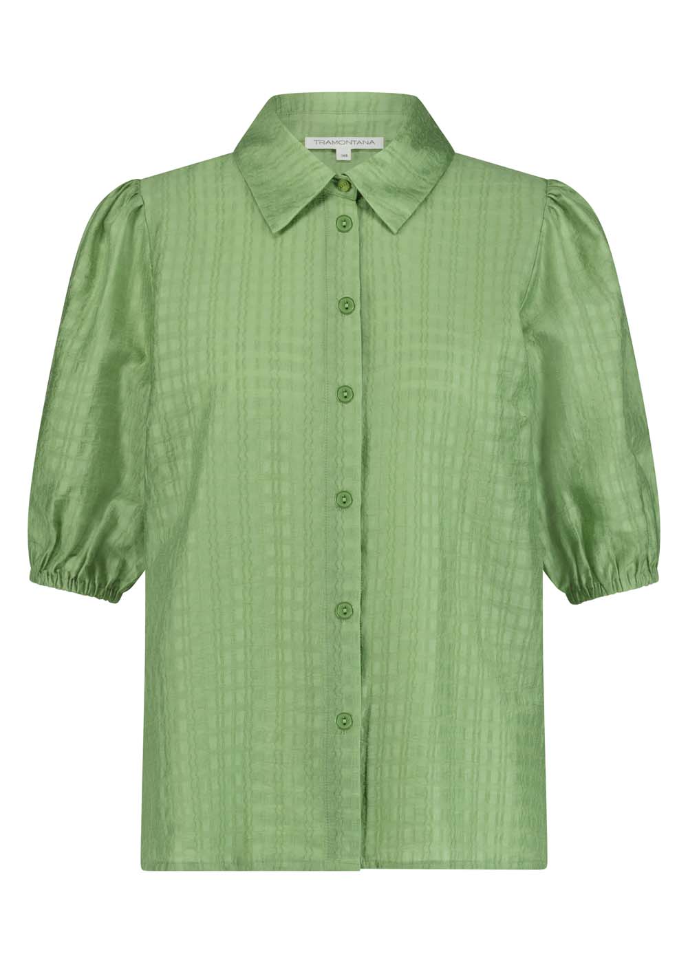 Short Puff-Sleeve Blouse