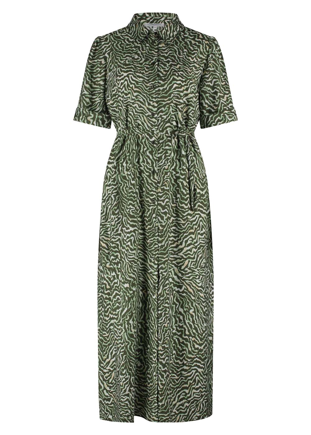 Maxi Shirt Dress Zebra Swirl