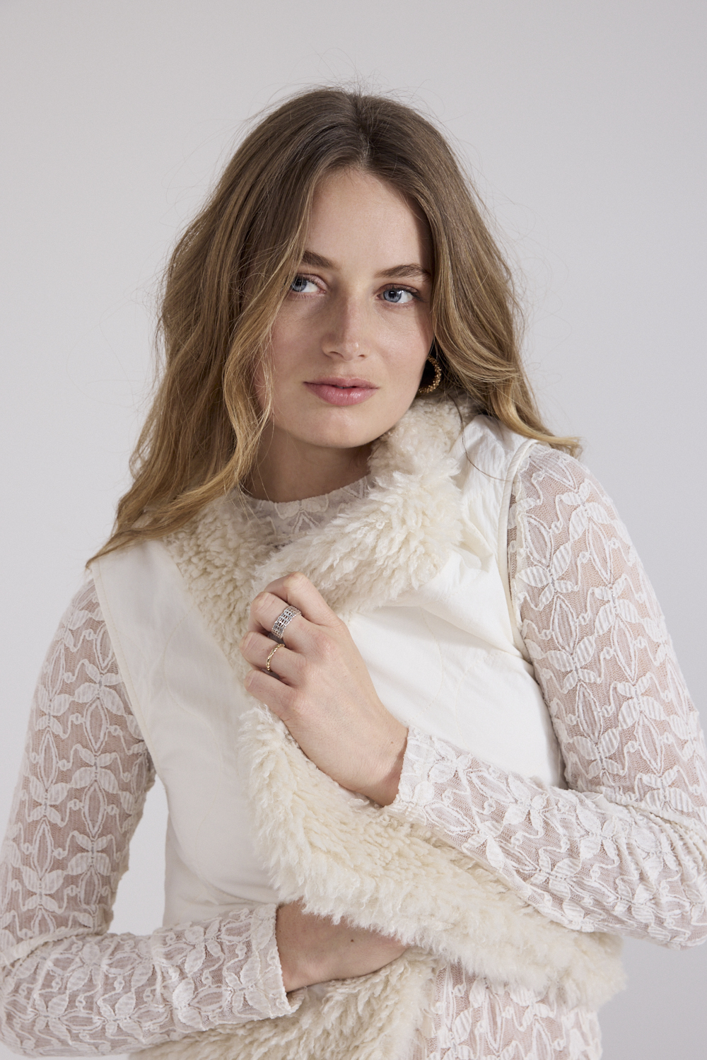 Faux Fur Detailed Vest