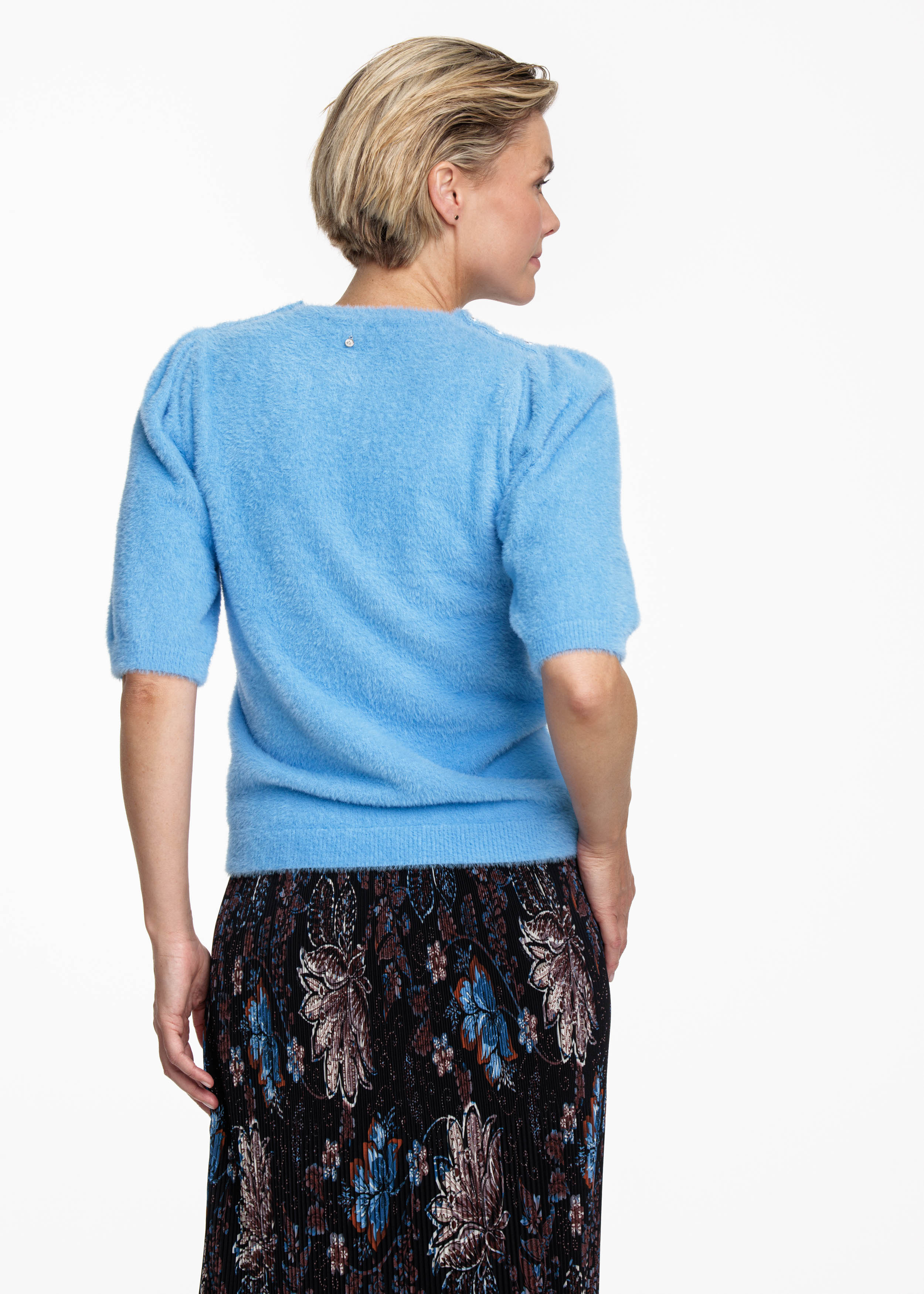 Jumper S/S Hairy Yarn