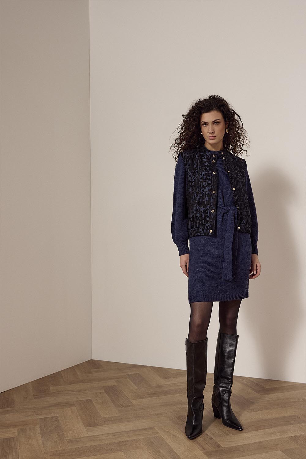 Button-Up Vest Jacquard