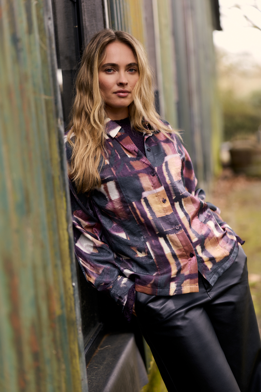 Blouse Floral Checks
