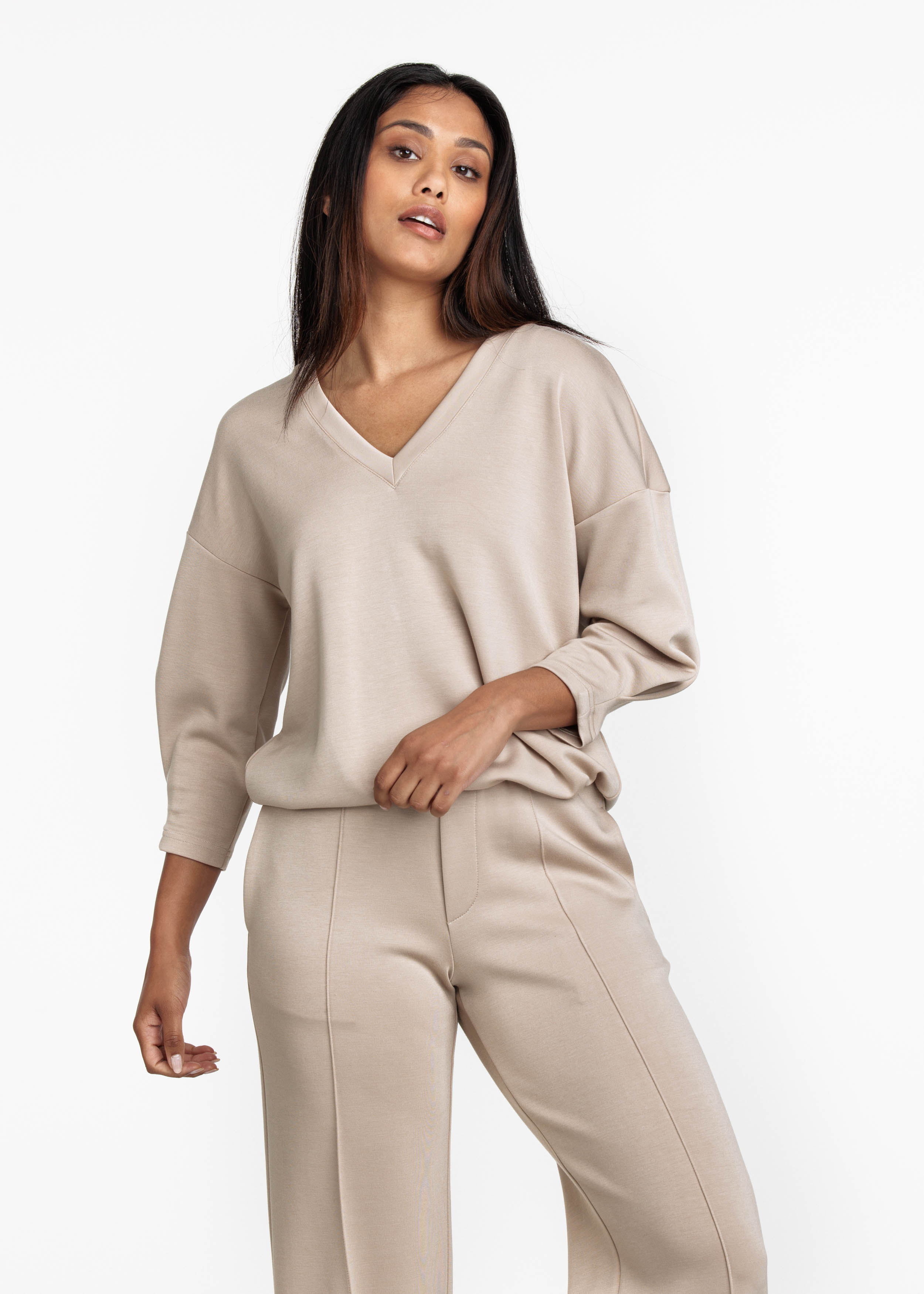Sweater Scuba Sweat V-Neck
