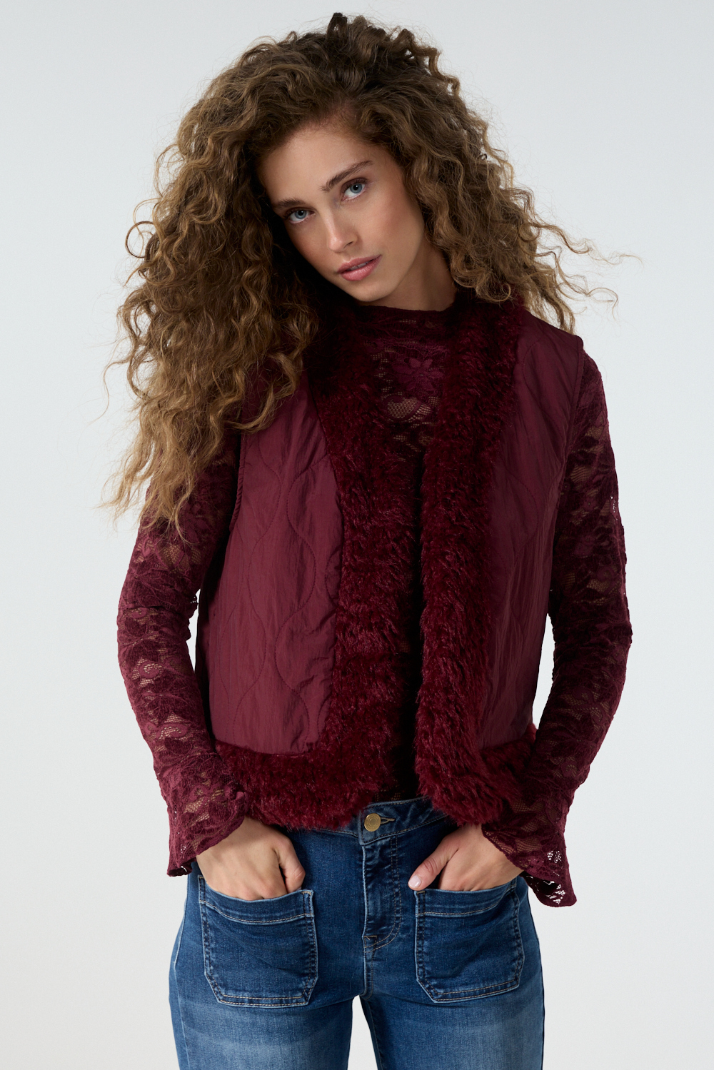 Faux Fur Detailed Vest