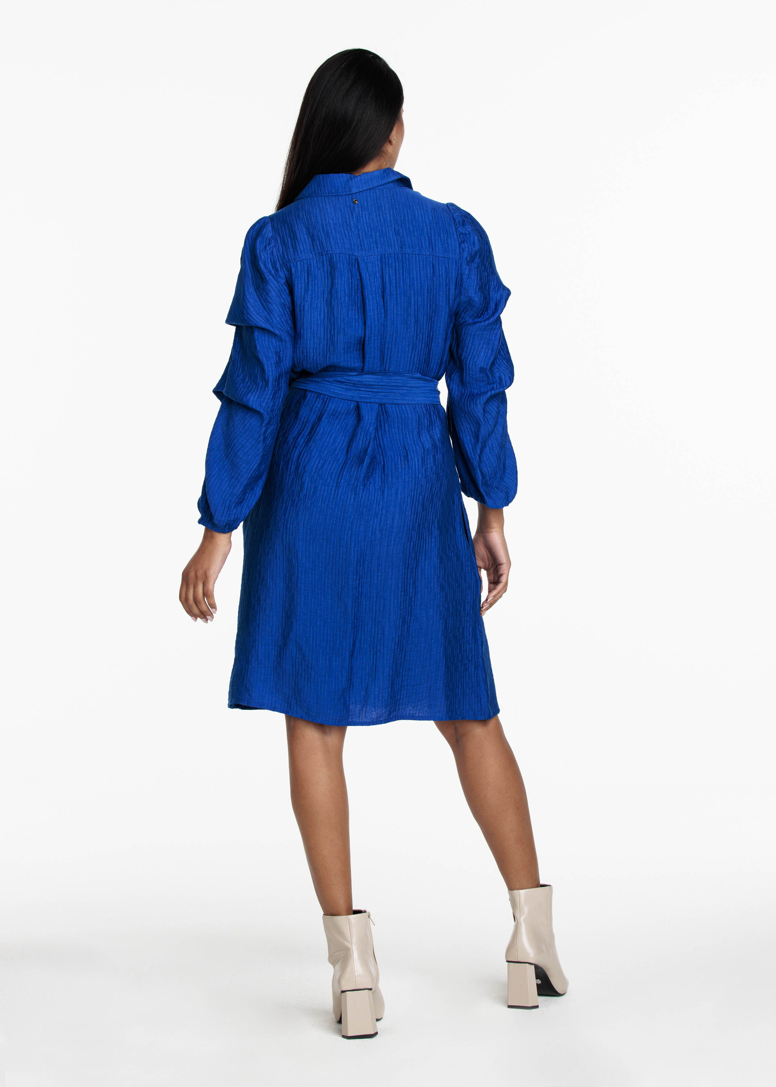 Dress Fancy Sleeves Woven Crinkle