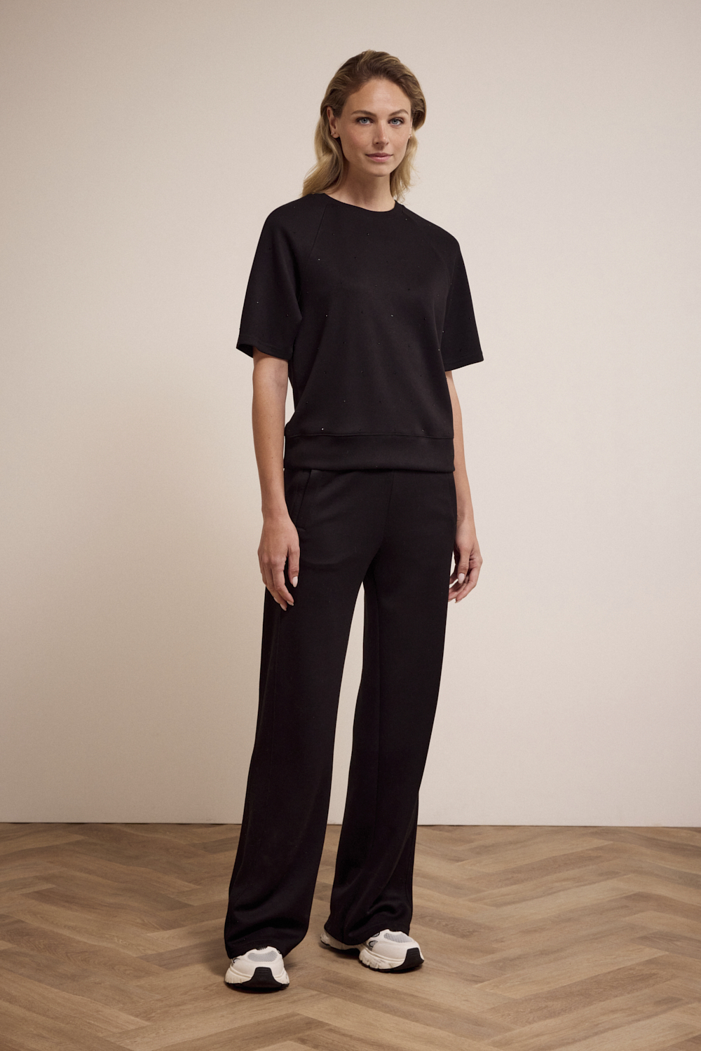 Technical Sweat Wide-Leg Trousers