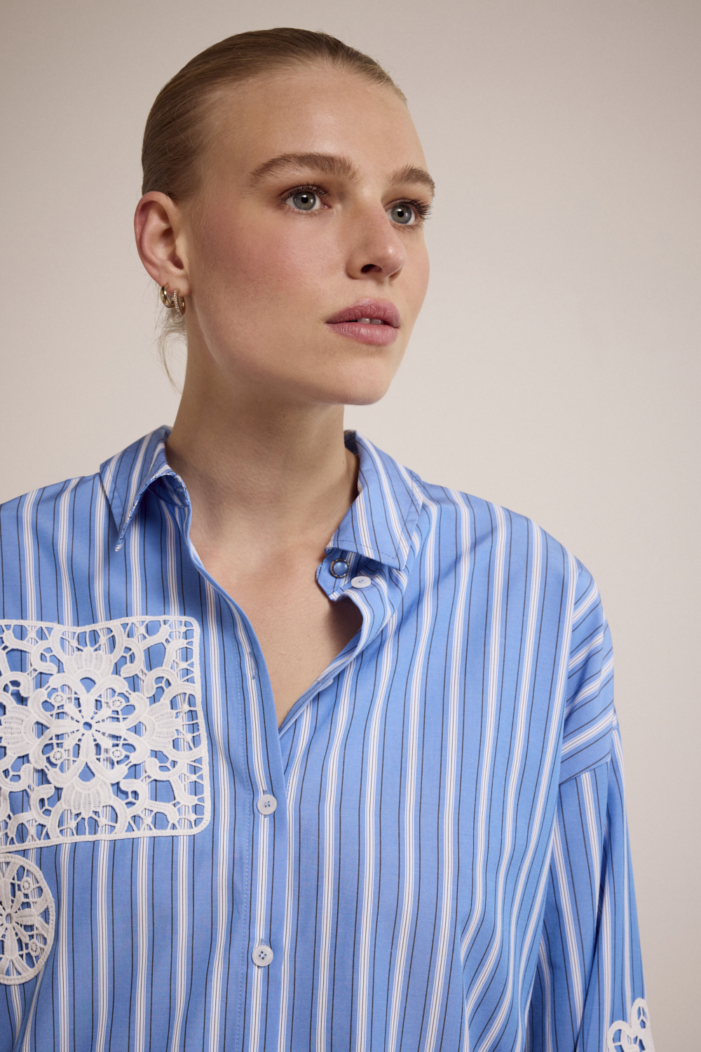 Striped Patchwork Blouse