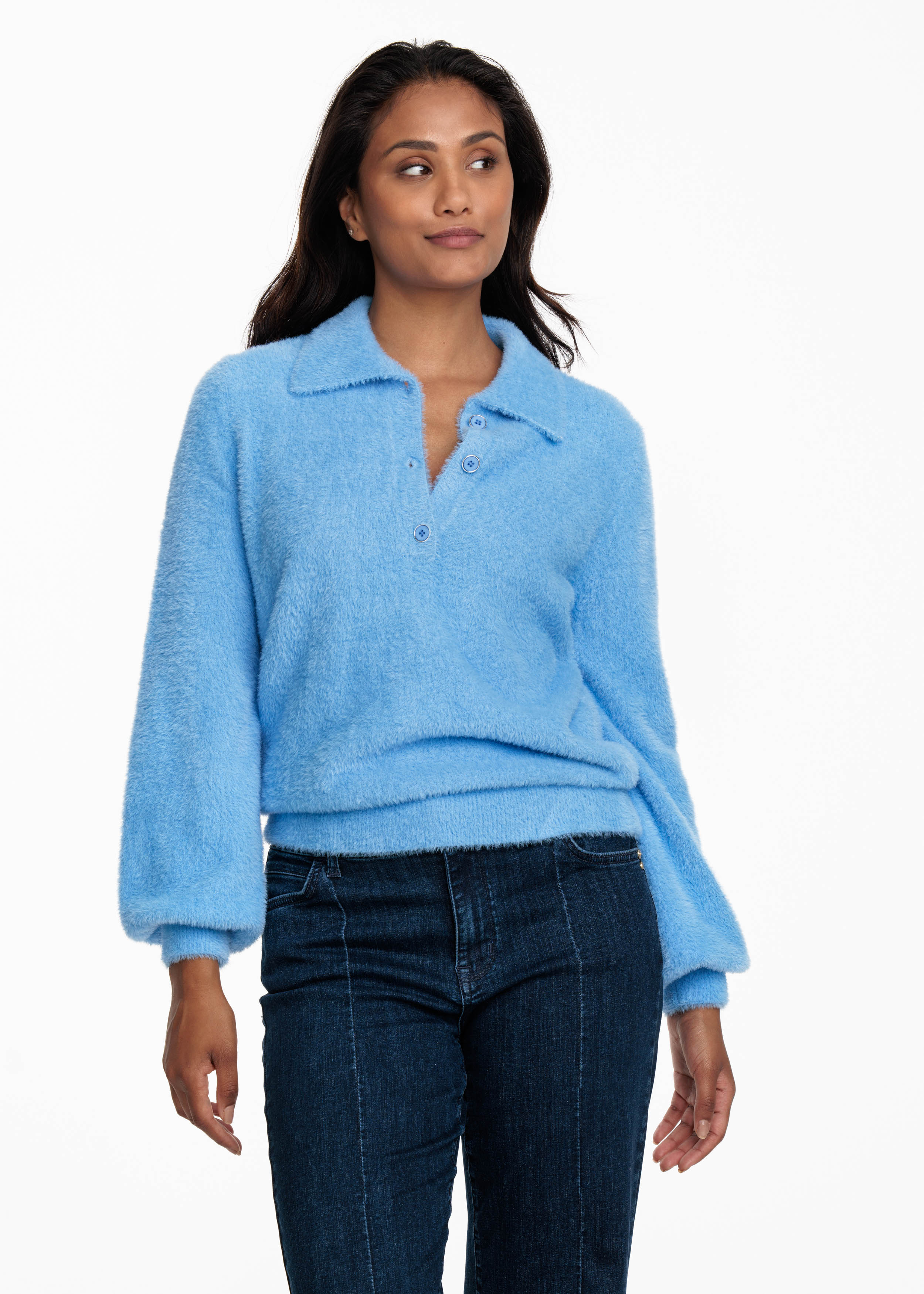 Jumper Polo hairy Yarn