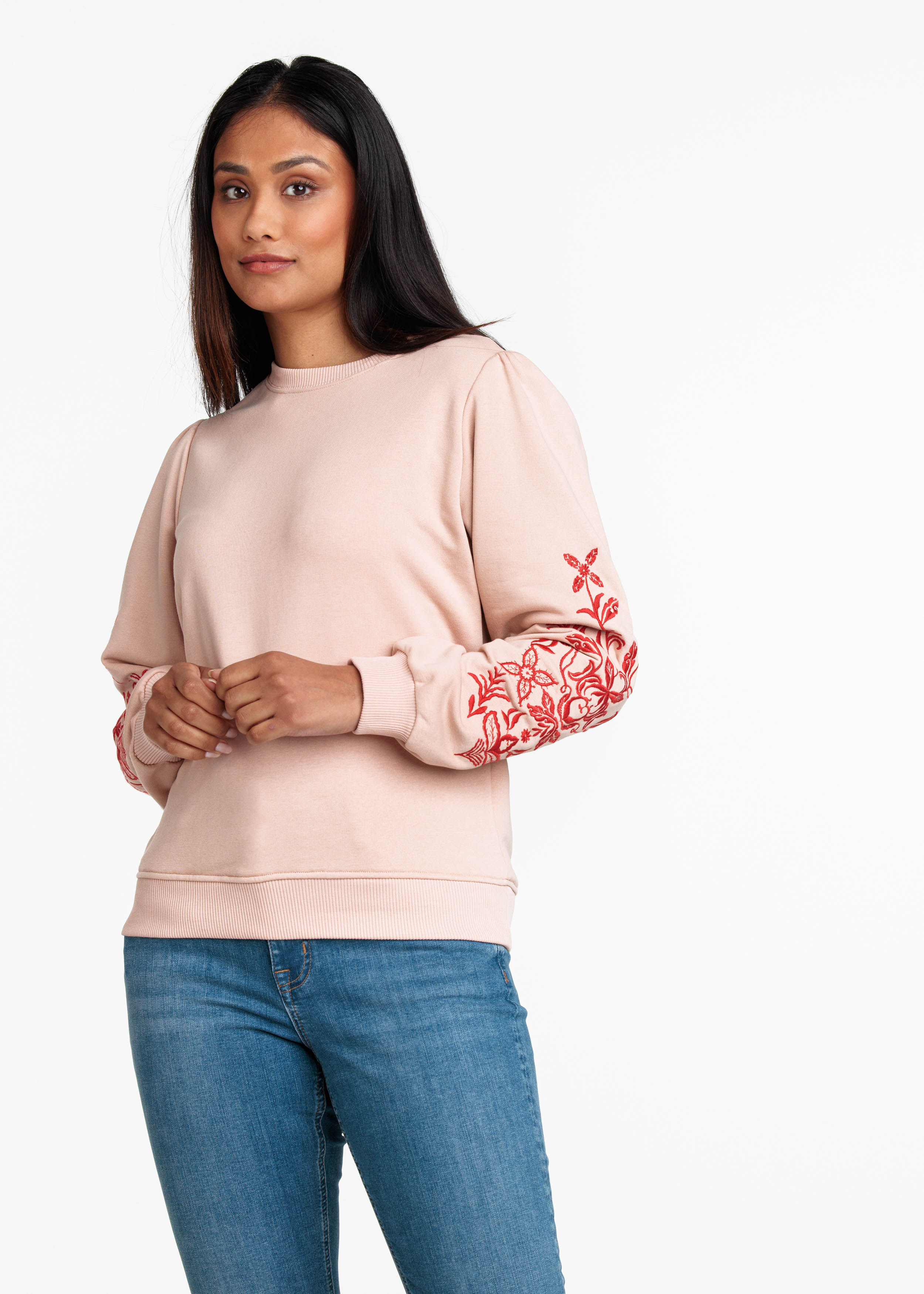 Sweater Embroidered Sleeve