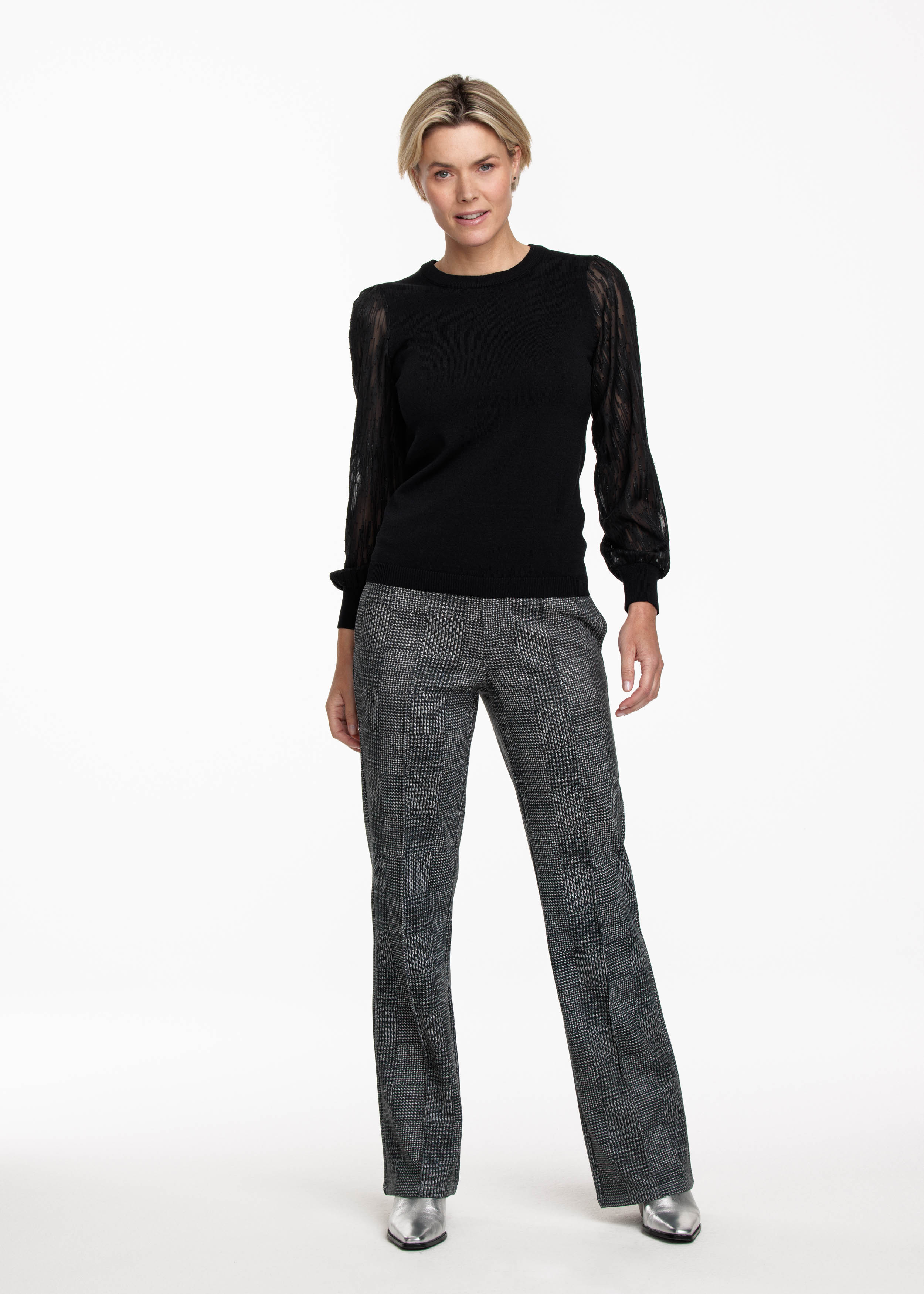 Trousers Suedine Prince de Galle