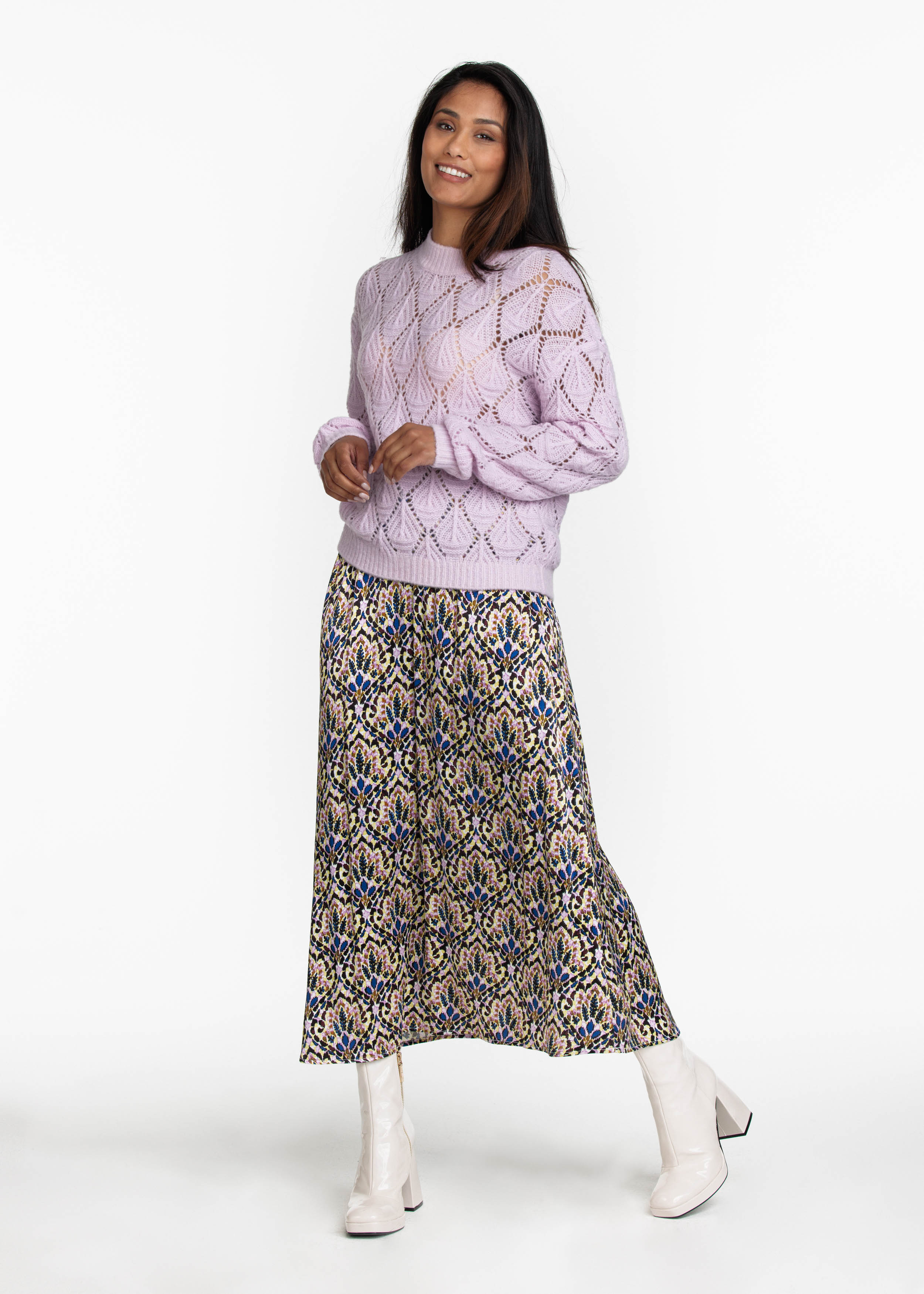 Skirt Satin Boho Rhythm Print