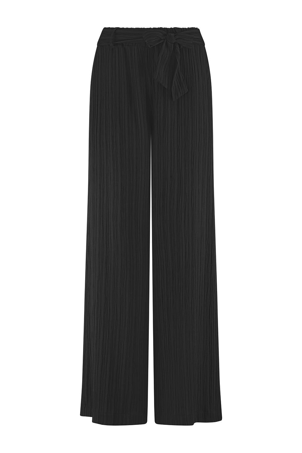 Crinkled Wide-Leg Trousers