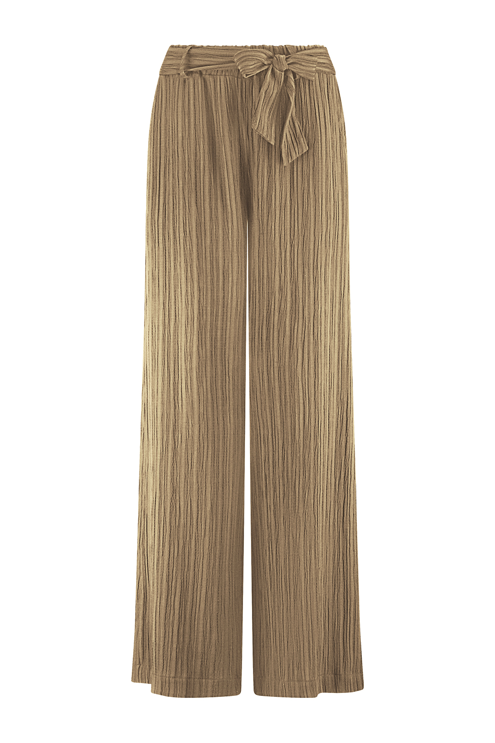 Crinkled Wide-Leg Trousers