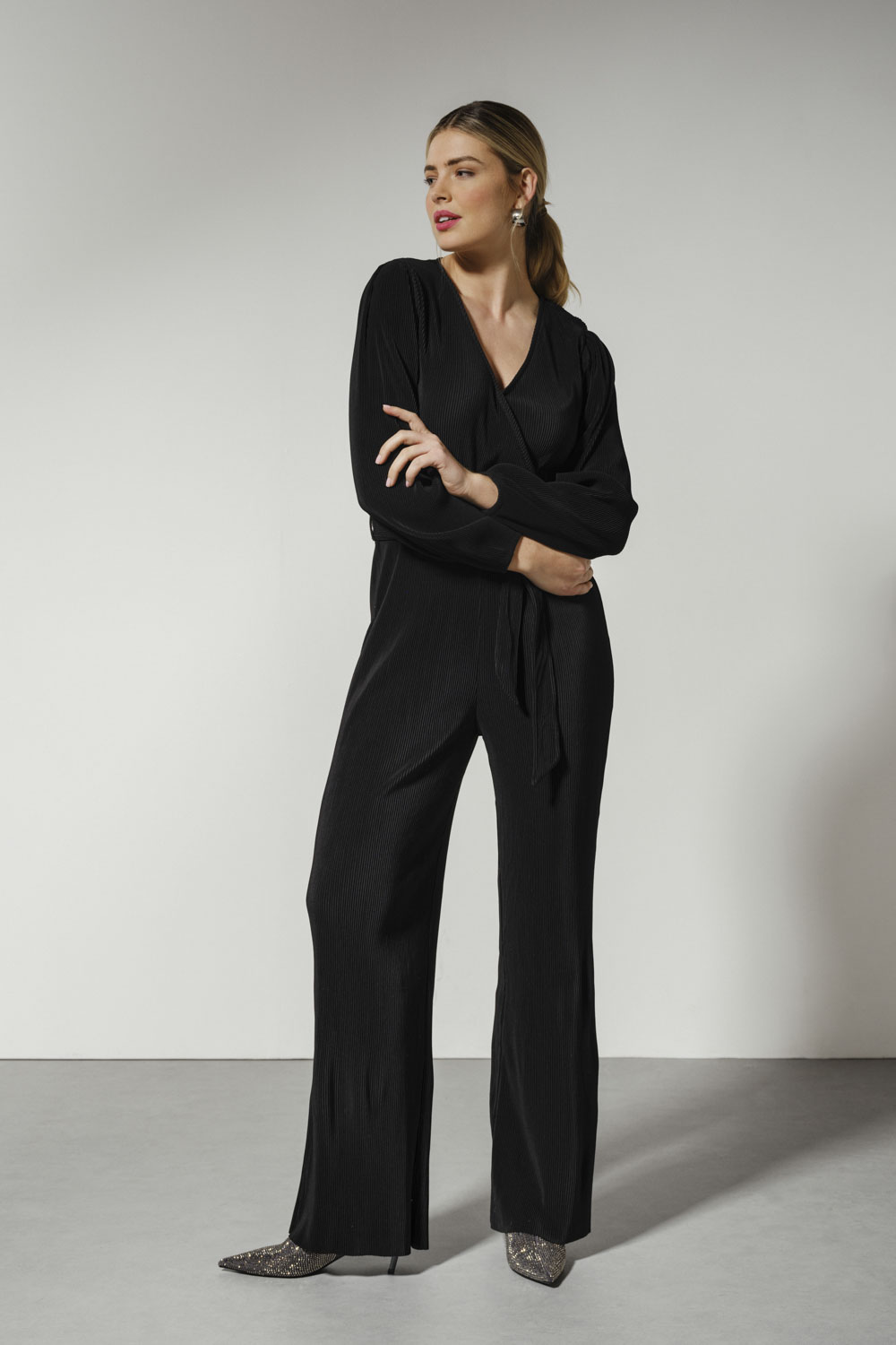Jumpsuit Plisse Belted