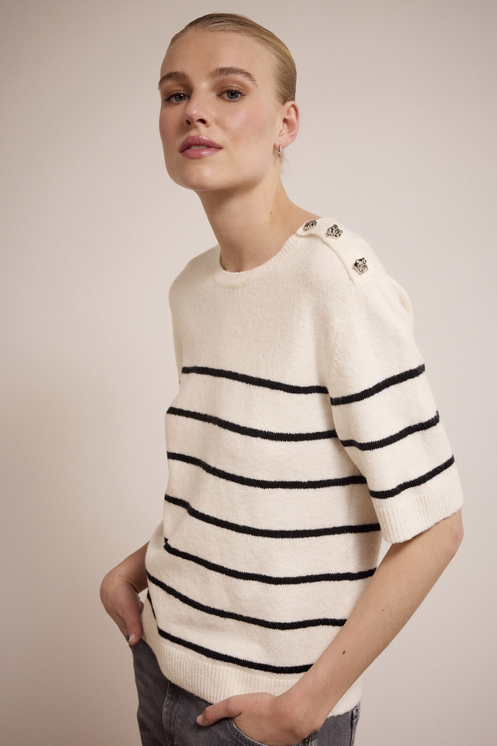 Bouclé Striped Jumper