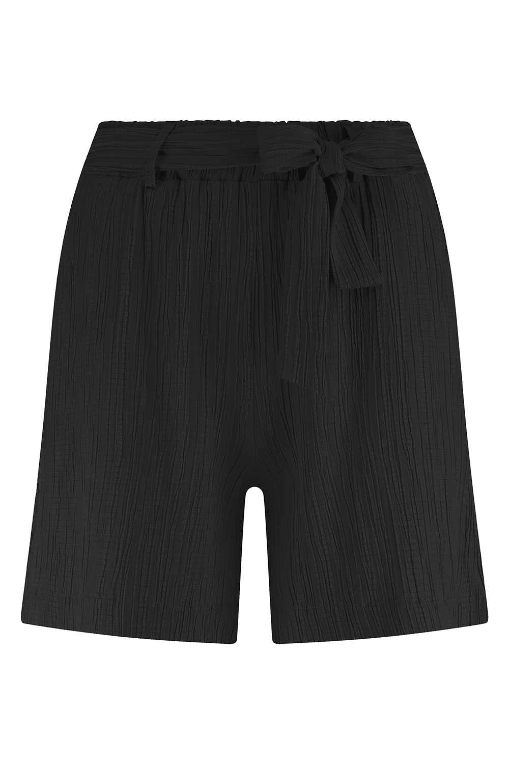Crinkled Wide-Leg Shorts