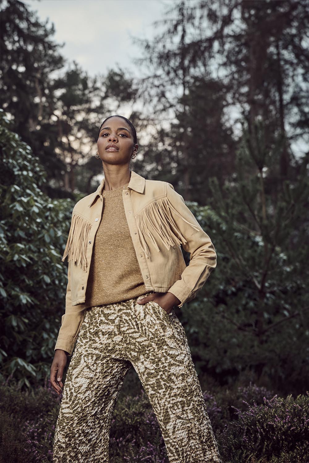 Heavy Twill Fringe Jacket