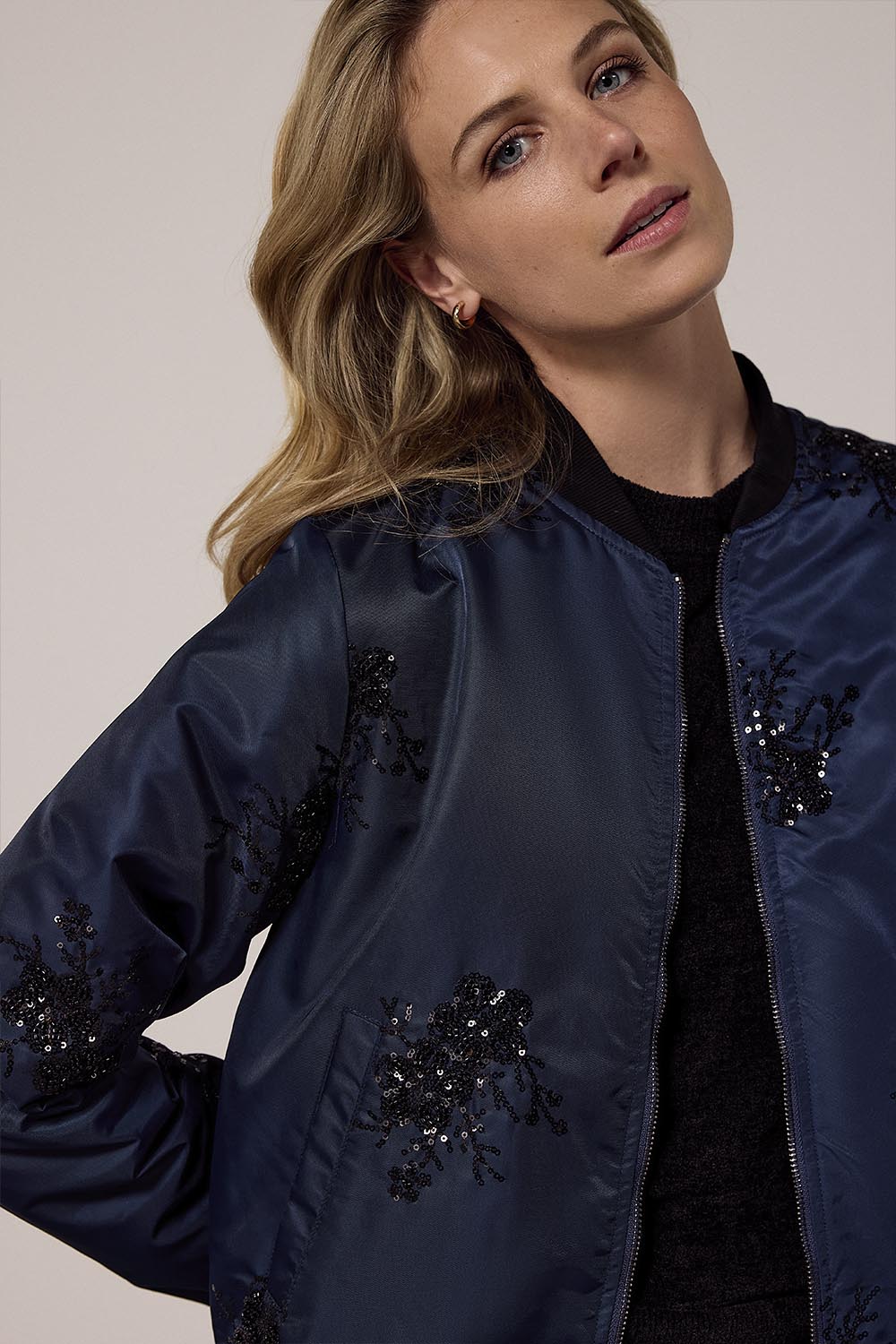 Beaded Bomber Jacket
