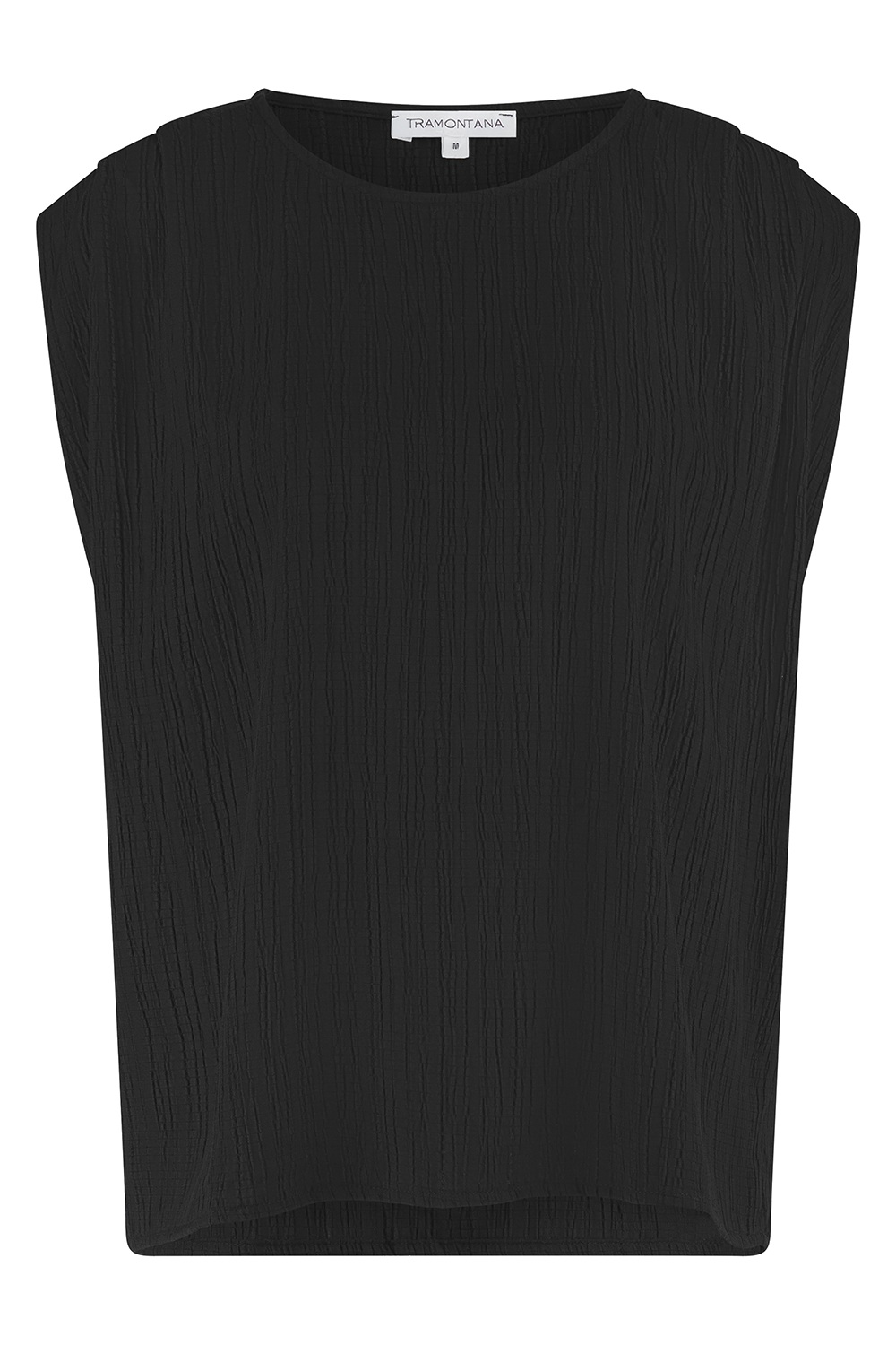 Crinkled Top Pleated Shoulder