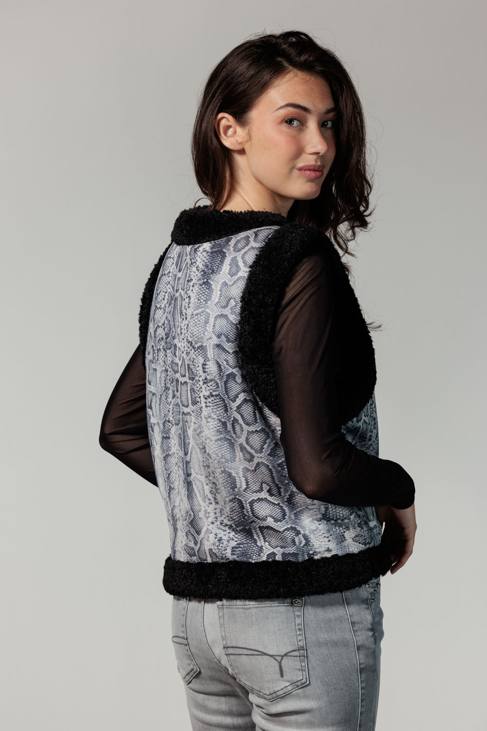 Gilet Teddy Grey Snake Gilet Teddy Grey Snake