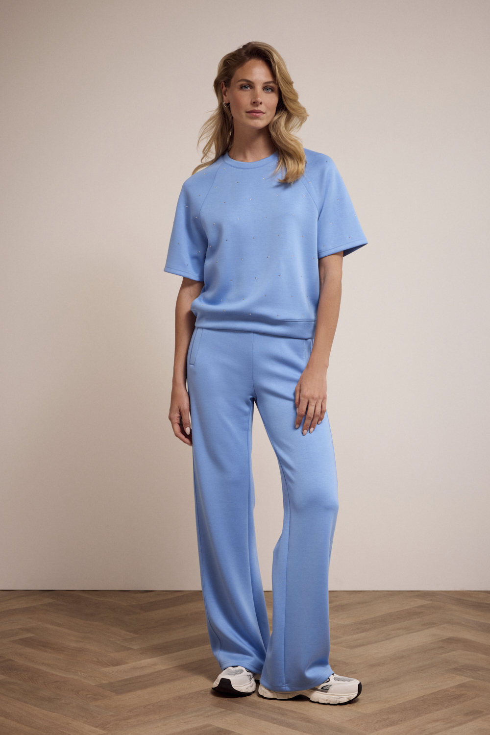 Technical Sweat Wide-Leg Trousers