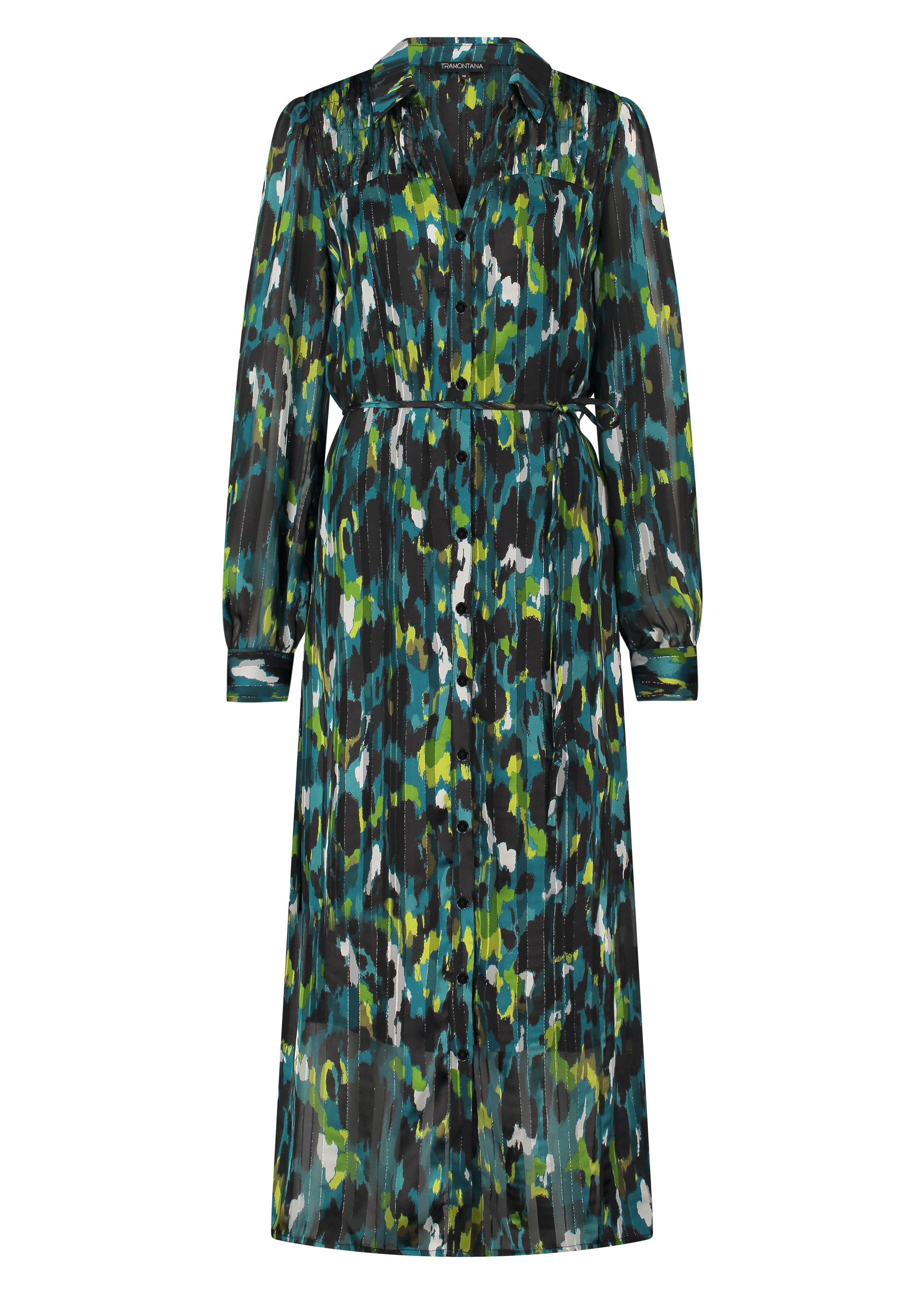 Jurk met natuurlijke print FRONT