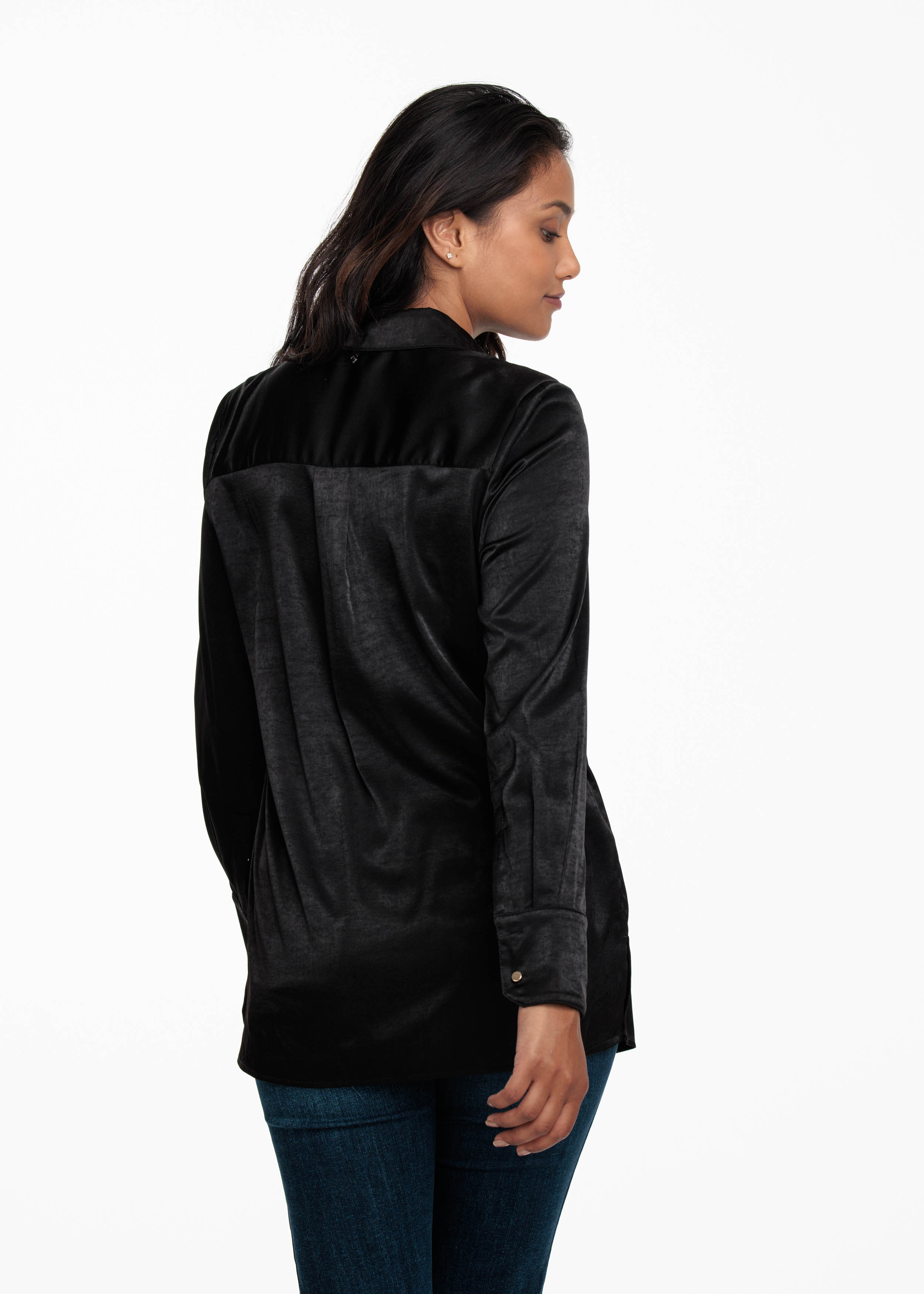Blouse Satin Pockets