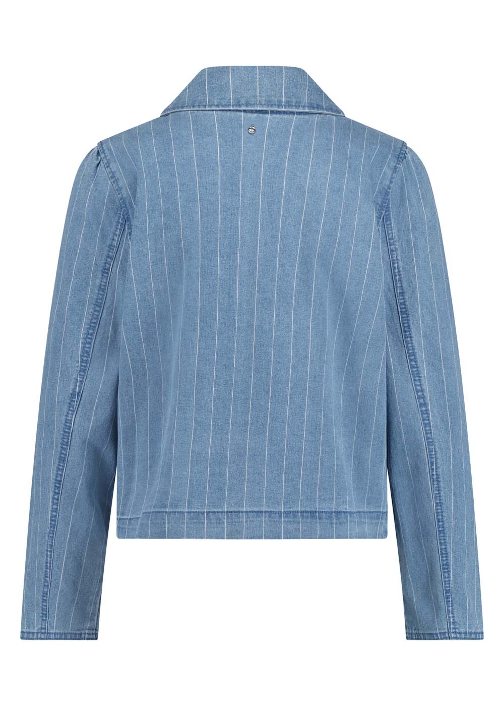 Pinstripe Denim Jacket