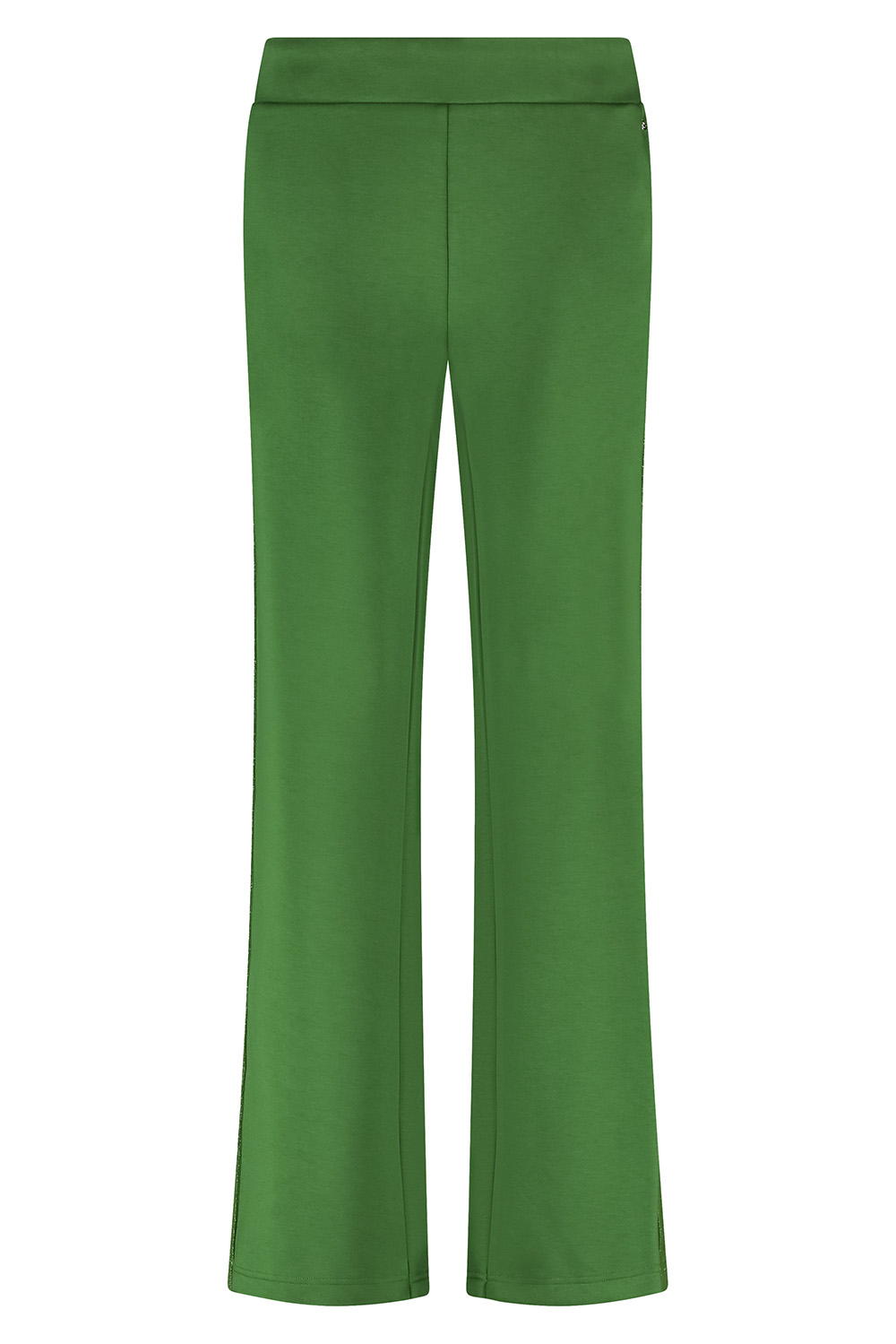 Groene broek met flared pijpen FRONT
