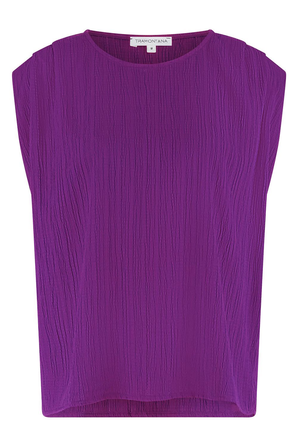 Crinkled Top Pleated Shoulder