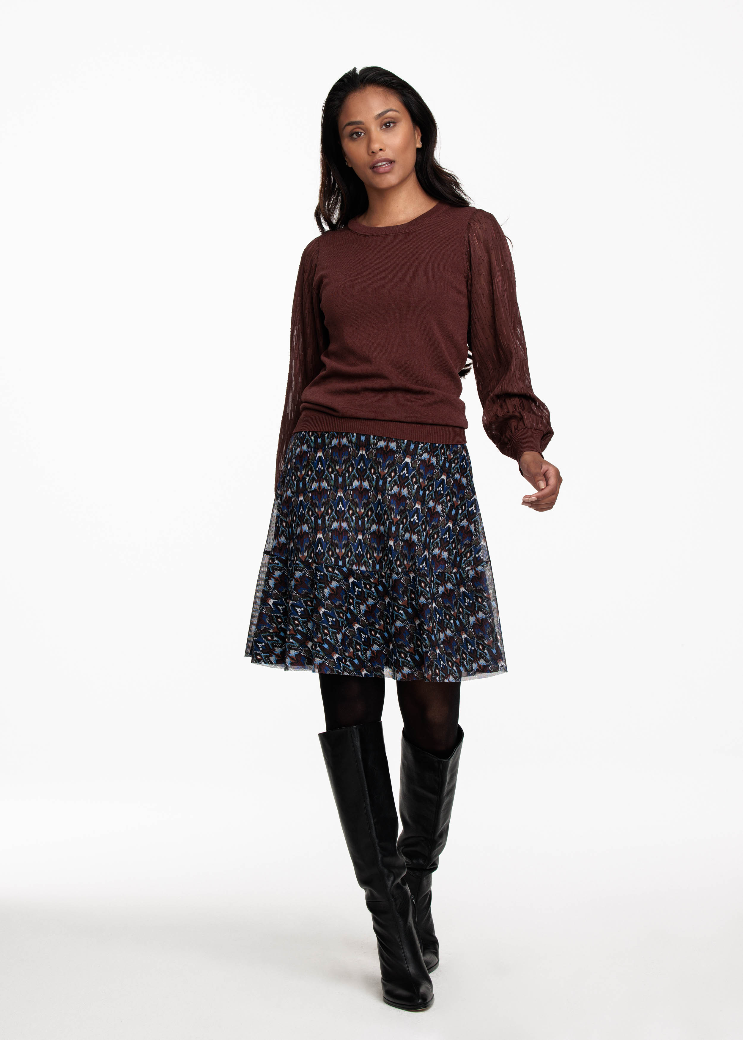 Skirt Mesh Winter Ikat