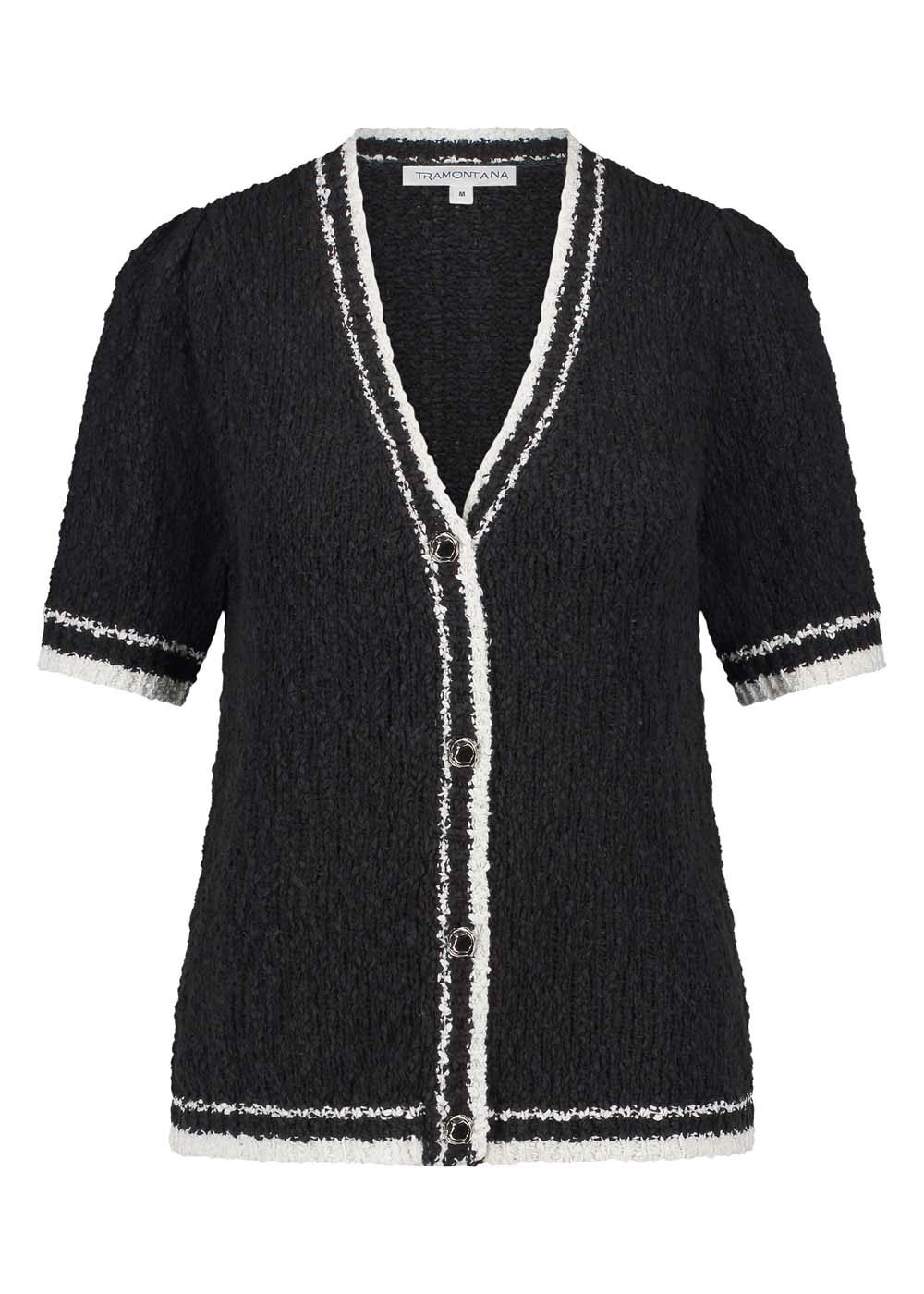 Fancy Slub Contrast Cardigan