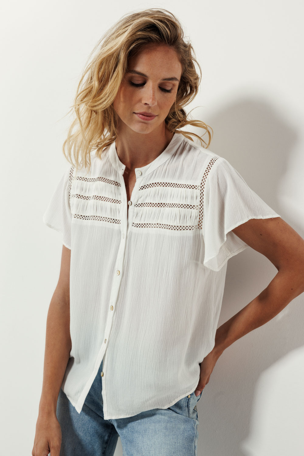 Tapes Detailed Blouse