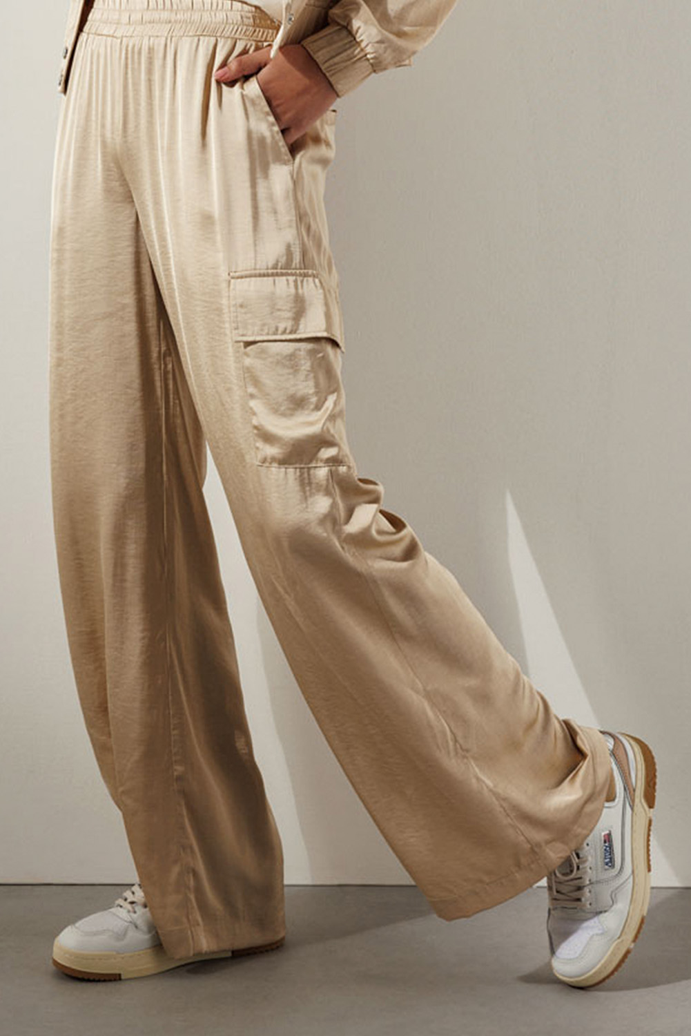 Hammered-Satin Trousers