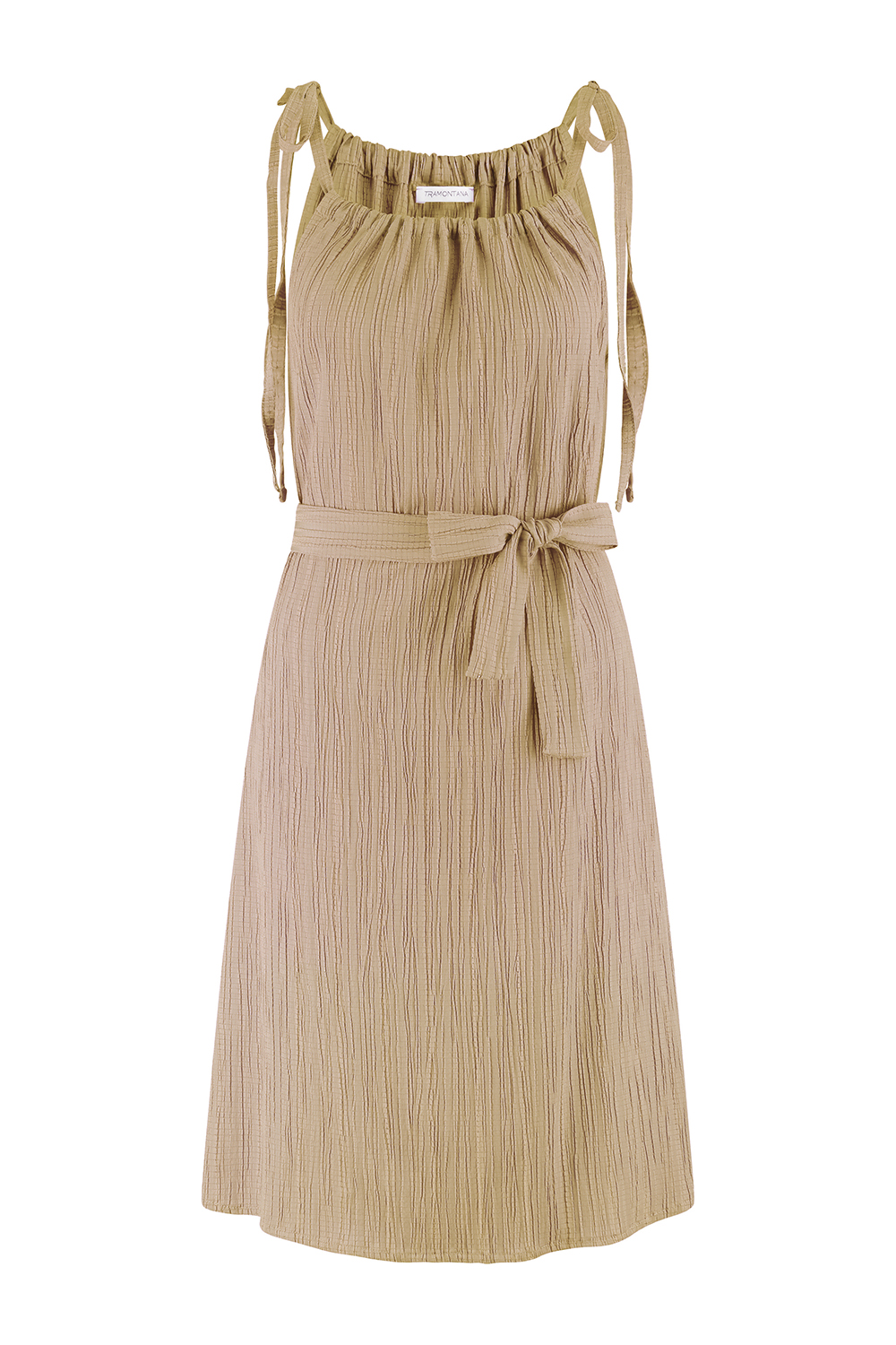 Crinkled Tie-Strap Dress 