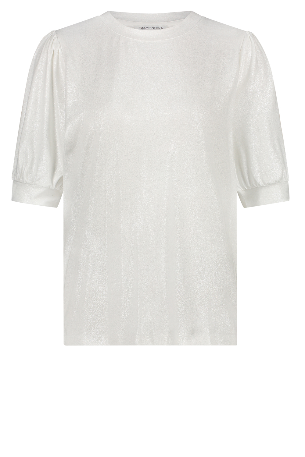 Coated Puff-Sleeve T-Shirt