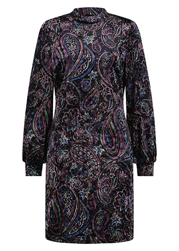 Dress Velvet Paisley Print