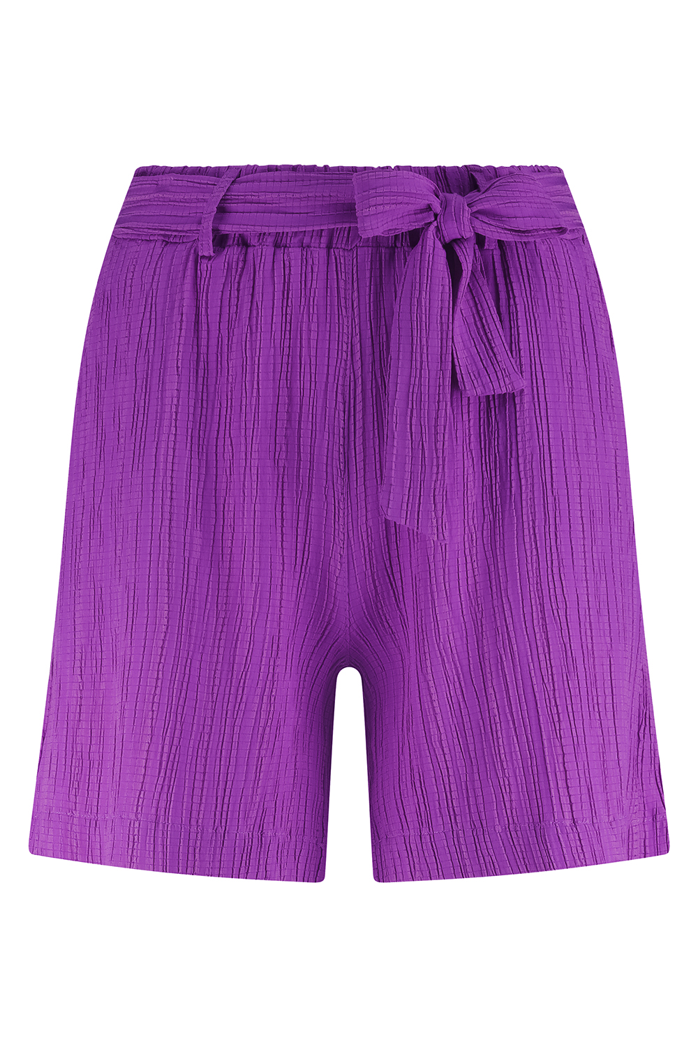 Crinkled Wide-Leg Shorts