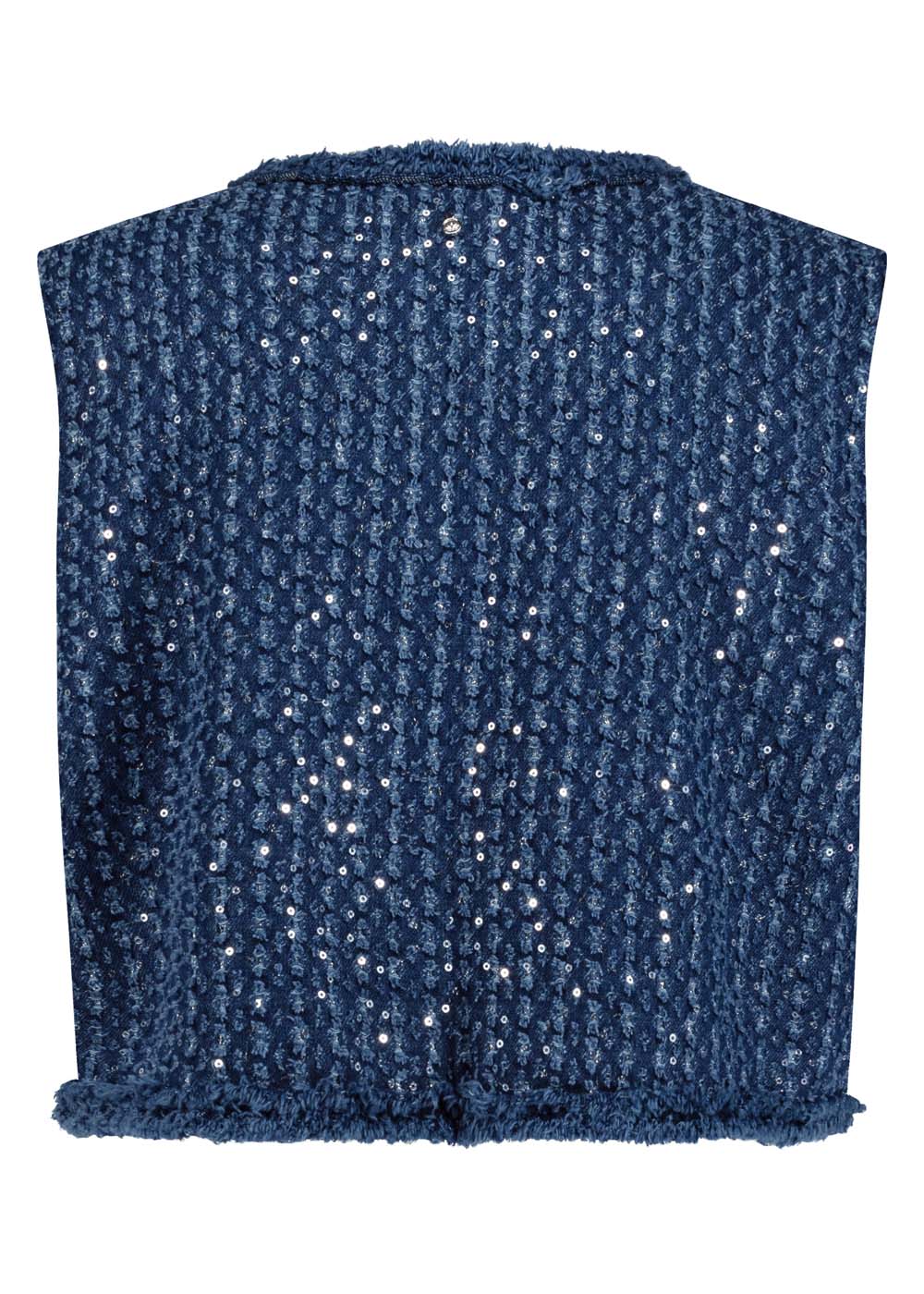 Sequin Denim Vest